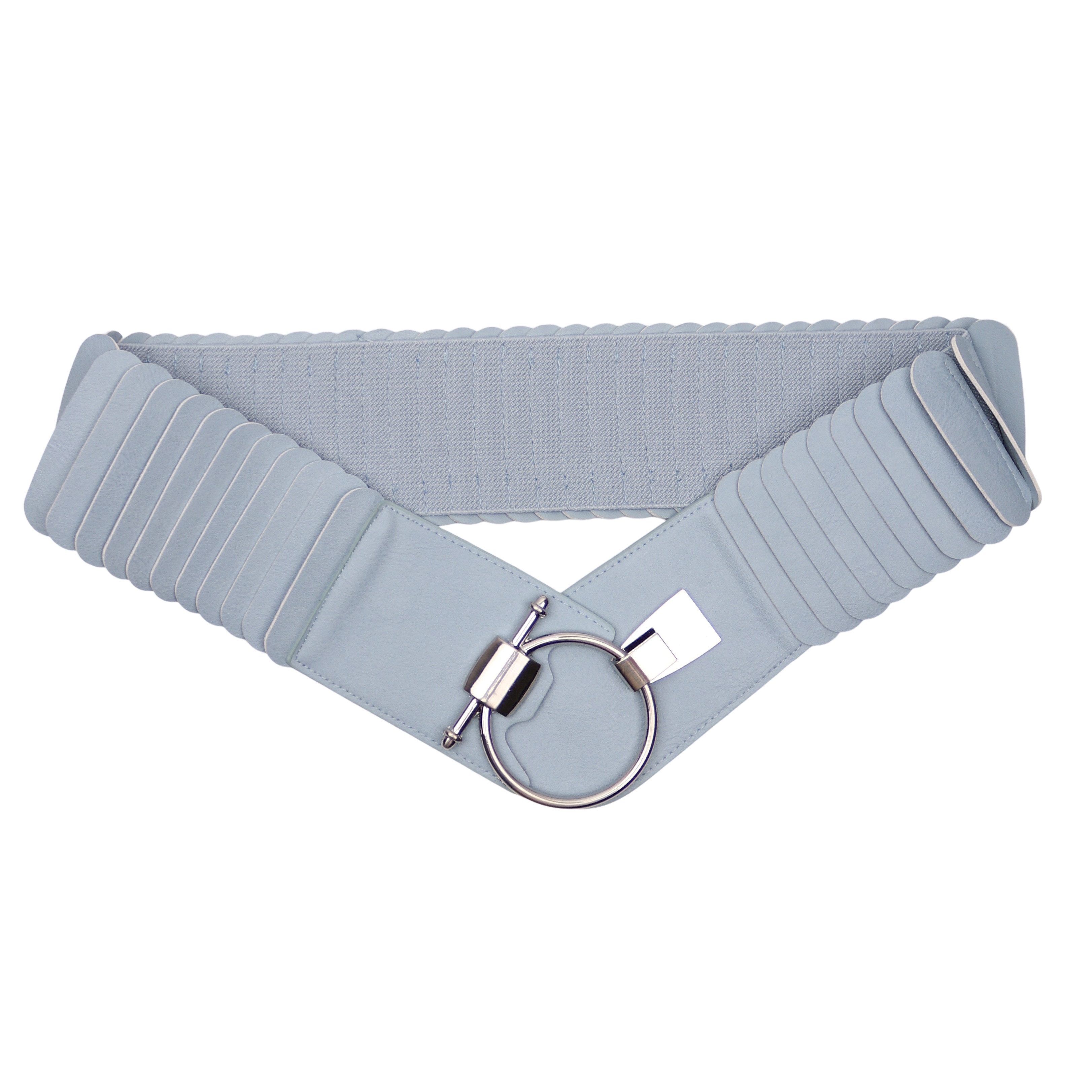 MIRROSI Taillengürtel Leo Unifarbe breit 8cm für Taillenumfang 85 bis 110cm, ONESIZE (Unifarben, Angenehmes Tragesgefühl, Leopard Muster) Breiter Stretch Gürtel
