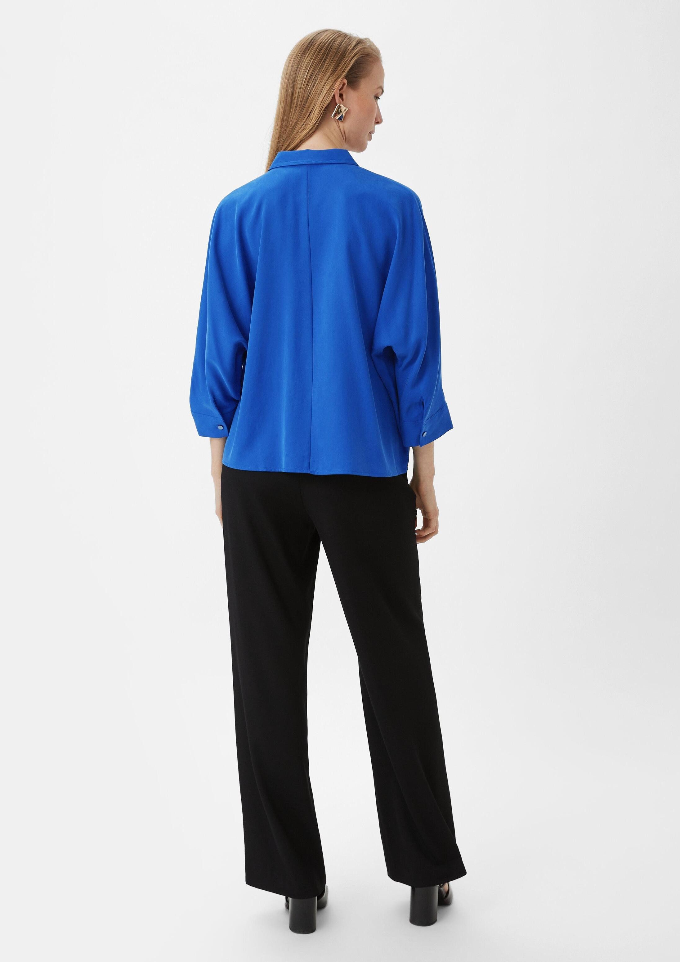comma Kurzarmbluse Bluse Bluse mit 3/4-Ärmeln
