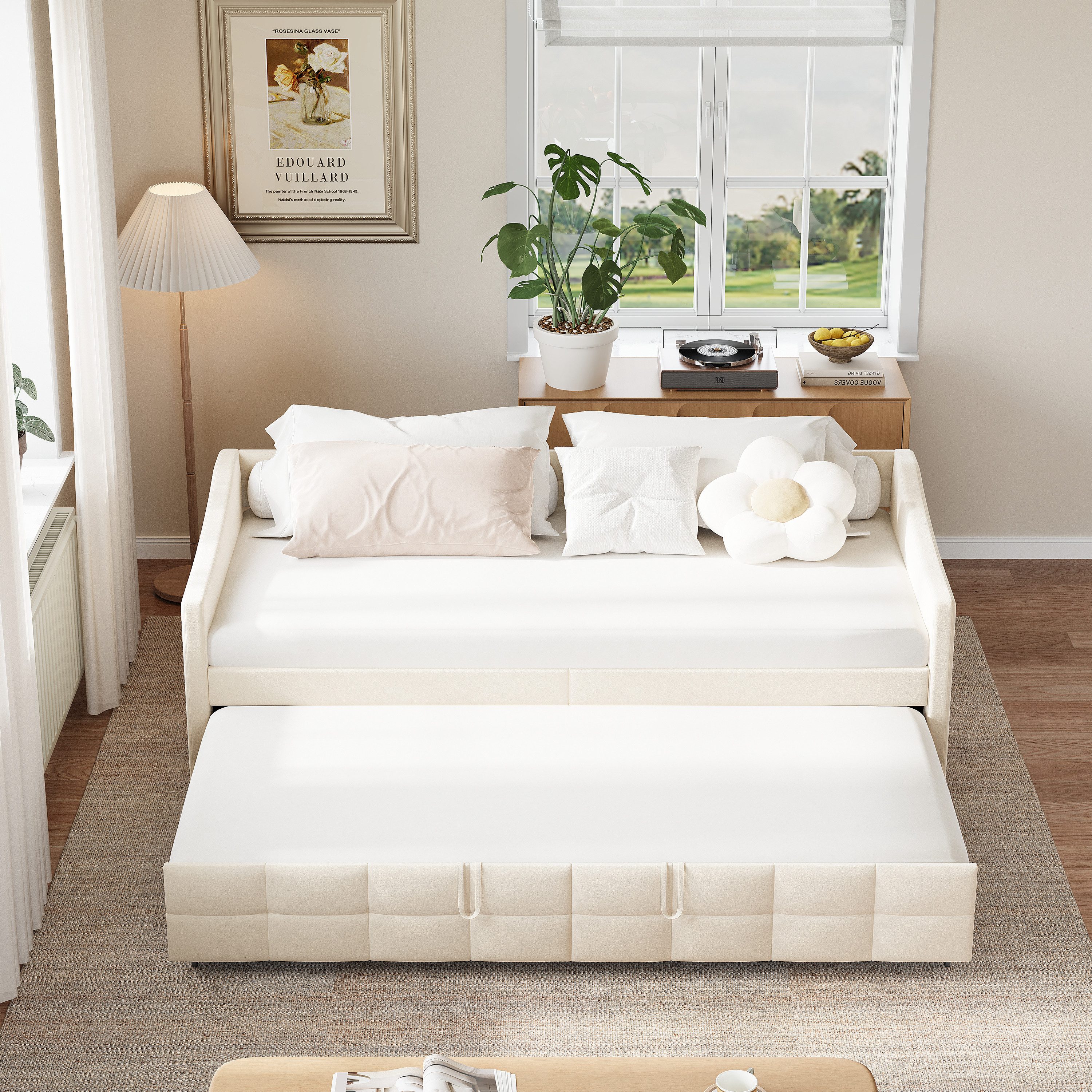 PXloue Polsterbett Daybett Tagesbett Ausziehbett (Ohne günstig online kaufen