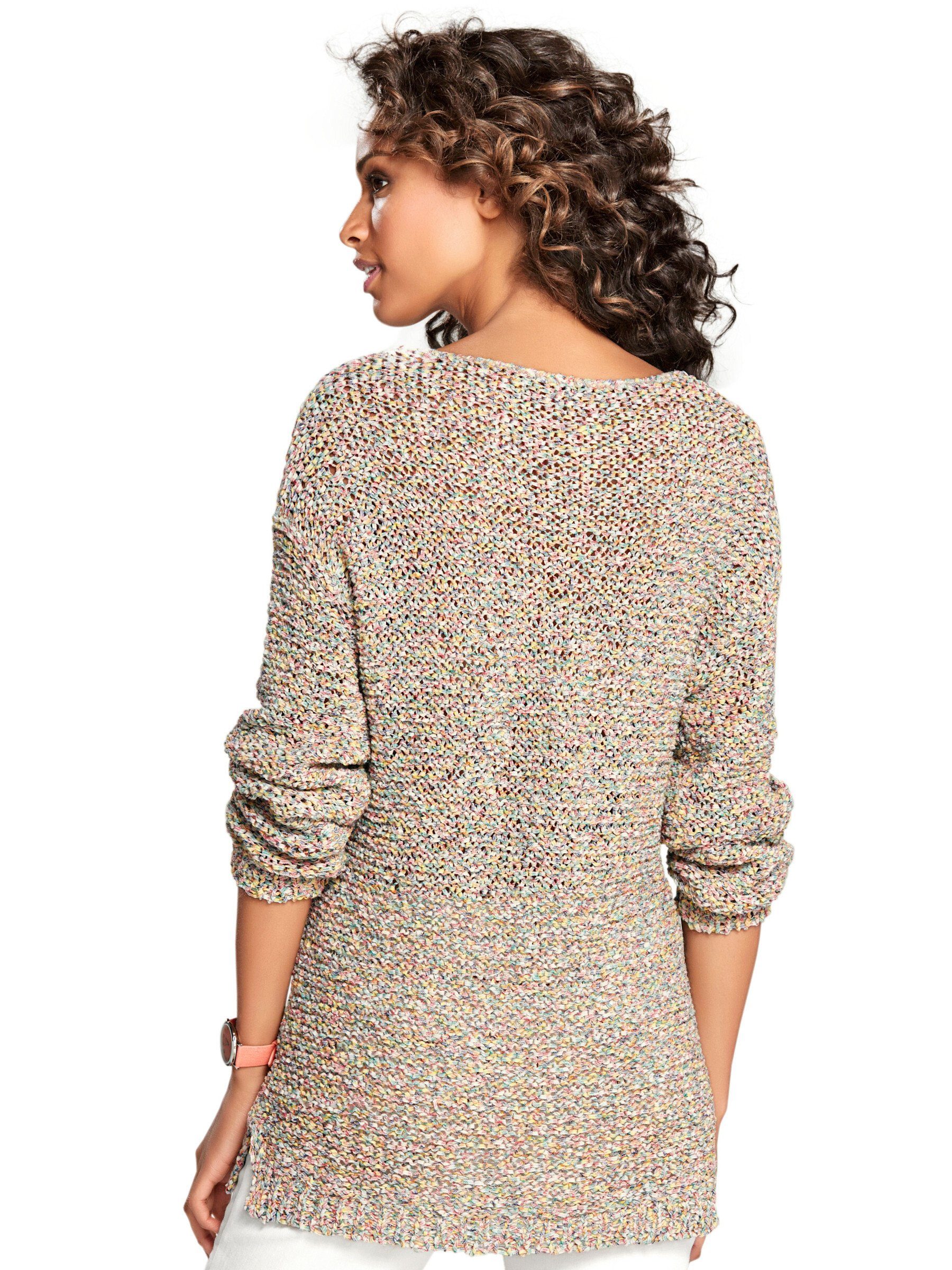 heine Strickpullover Rundhals-Pullover Langarm Bändchengarn