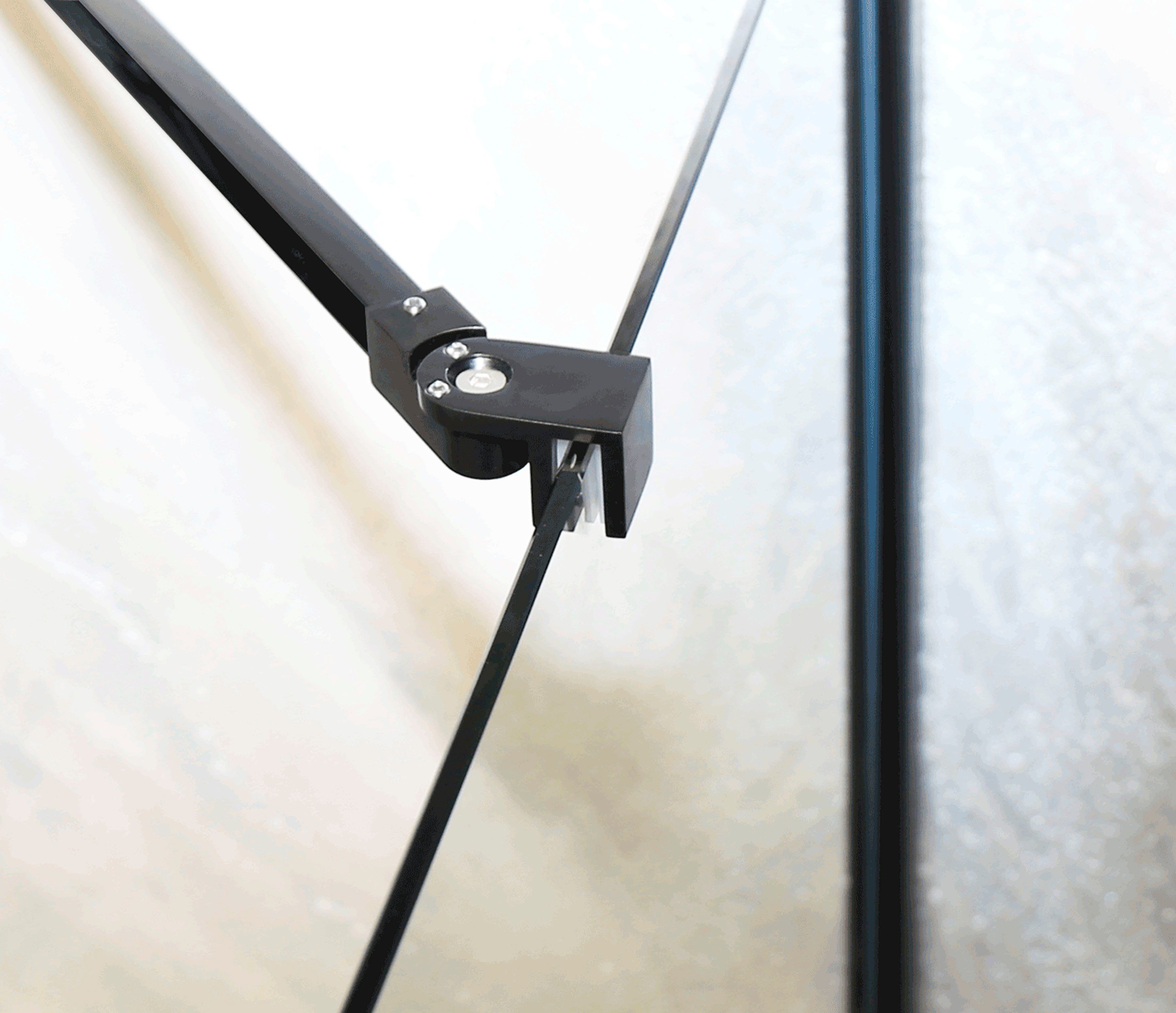 Sanotechnik Walk-in-Dusche Freedom I Black, Einscheibensicherheitsglas