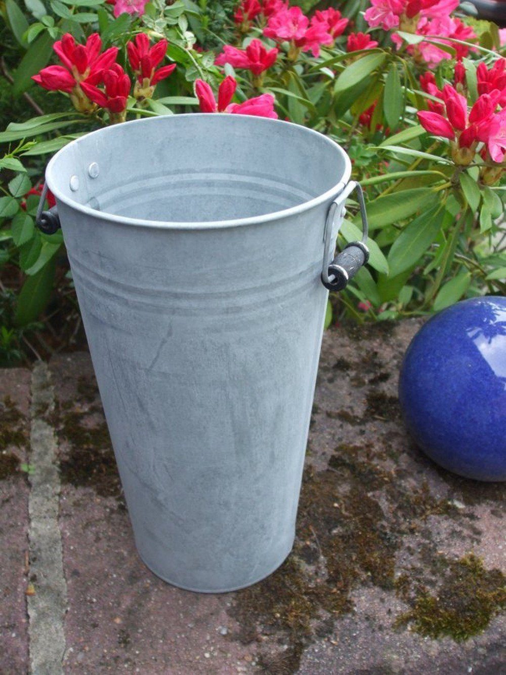 Thumbnail - Deko-Impression Pflanzkübel Zinkvase Pflanztopf Zinkkübel Amphore Zinkbottich Blumentopf 30cm (1 St)