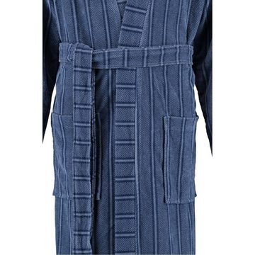 Vossen Herrenbademantel Matteo Kimono Nikivelours, Kimono, 80% Baumwolle, 20% Polyester