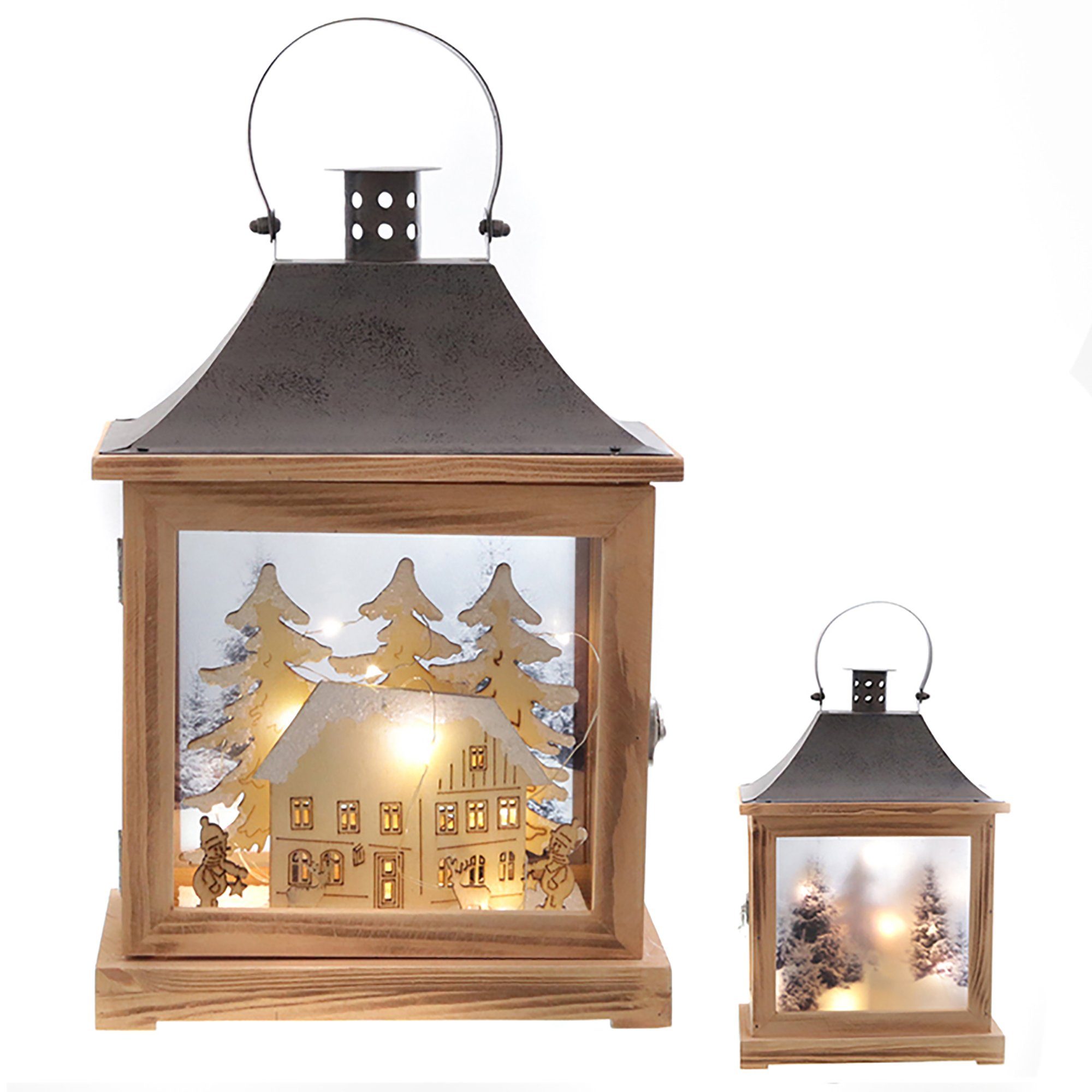 Annastore LED-Leuchte Weihnachtslaterne mit LED Beleuchtung - Stimmungsbeleuchtung, Stimmungslampe, Weihnachtsbeleuchtung