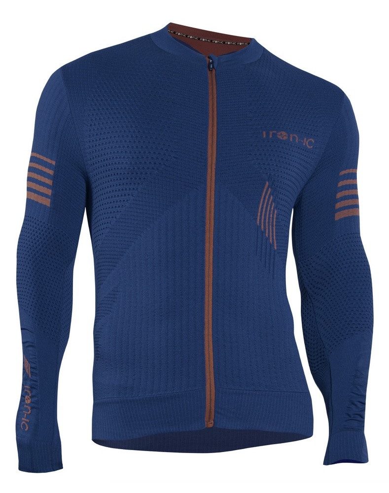 Langarmshirt Performance Full Zip dunkelblau Herren