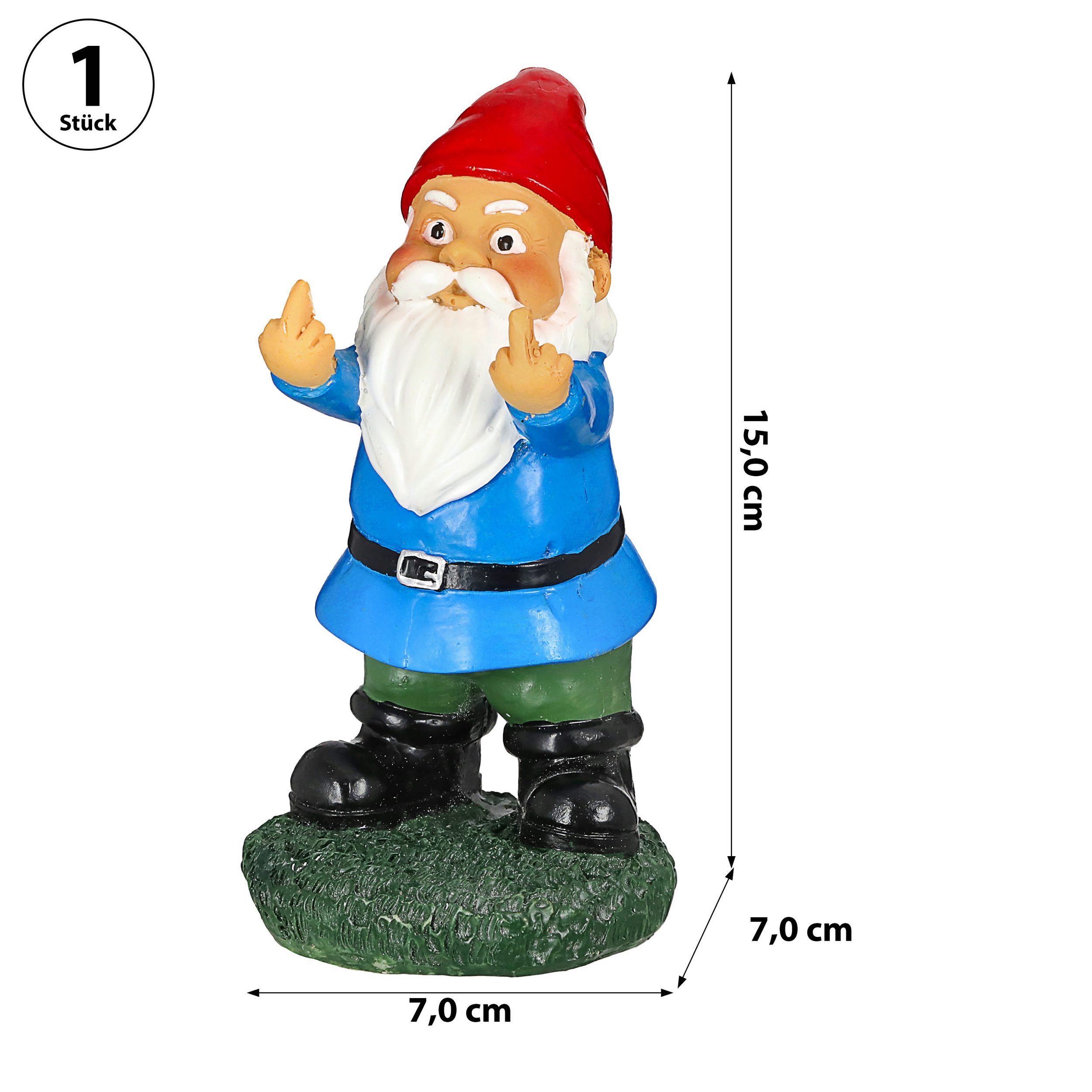 CEPEWA Gartenzwerg Gartenzwerg Gartenzwerg Mittelfinger 7x15x7cm günstig online kaufen