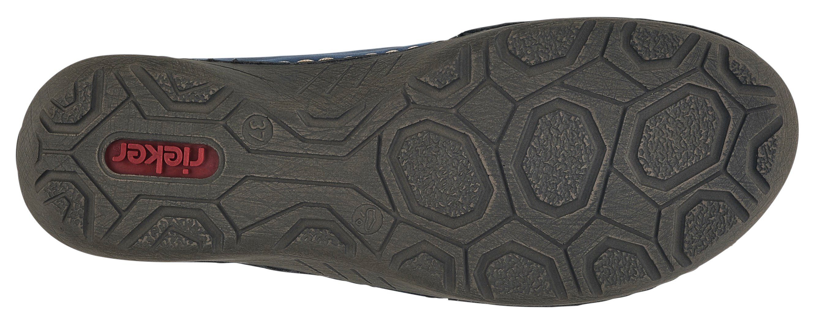 Rieker Slip-On Einschlupf mit Sneaker elastischem dunkelblau