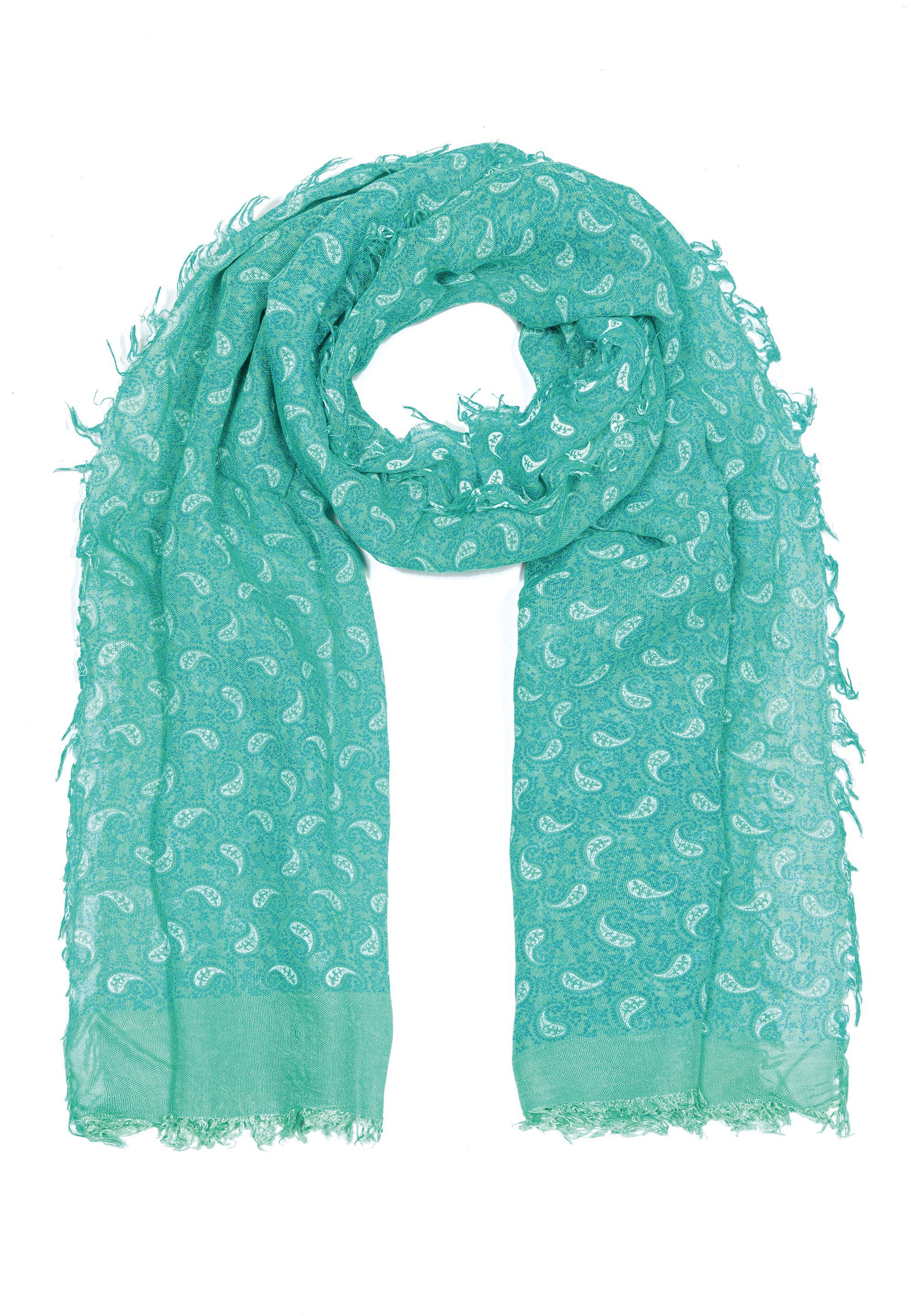 Modescout Stadler Modeschal Schal Florenz mit raffinierten Paisleymuster., Made in Italy Azzurro