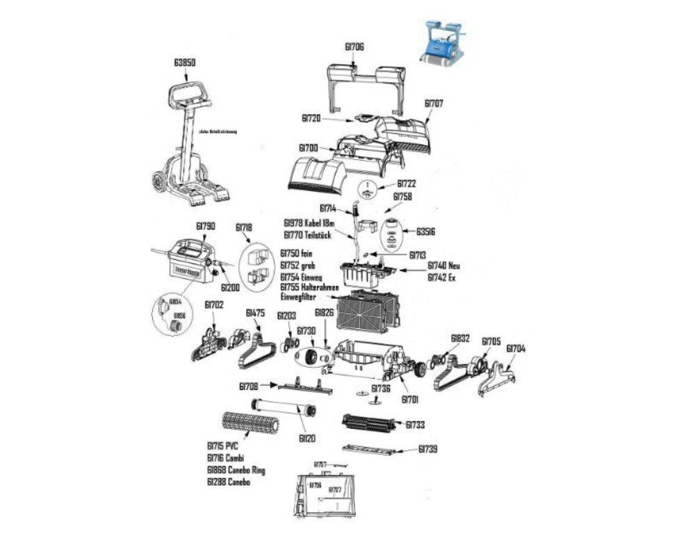 maytronics Poolbodensauger Netzteil ohne Fernbedienungsfunktion Dolphin M4 / M400 9995672-ASSY