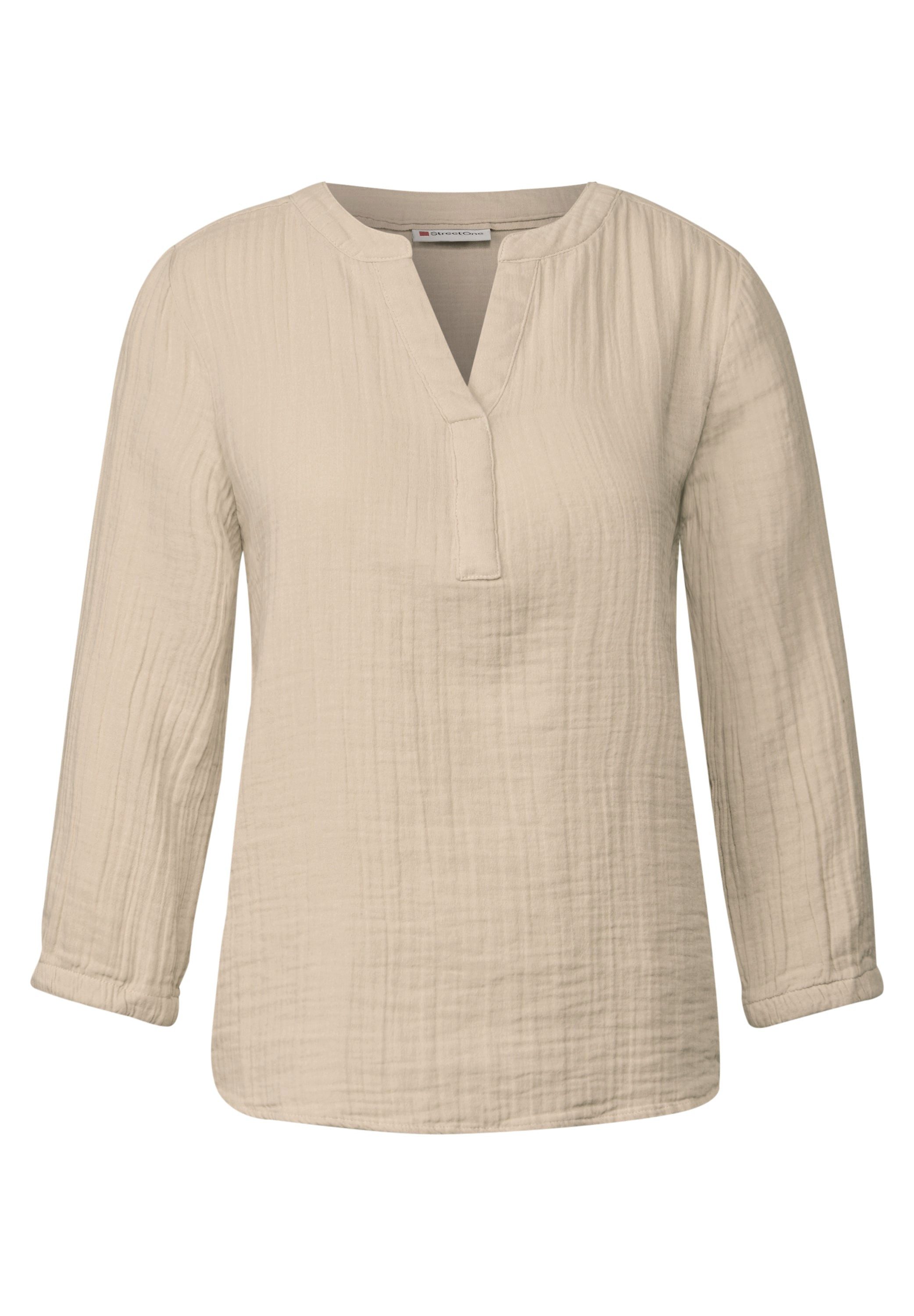 STREET ONE Kurzarmbluse Musselin Tunika (1-tlg) günstig online kaufen