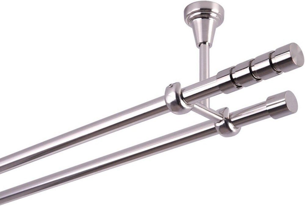 MDEKOR Gardinenstange Vorhangstange 16mm, 2-läufig, Deckenmontage, günstig online kaufen