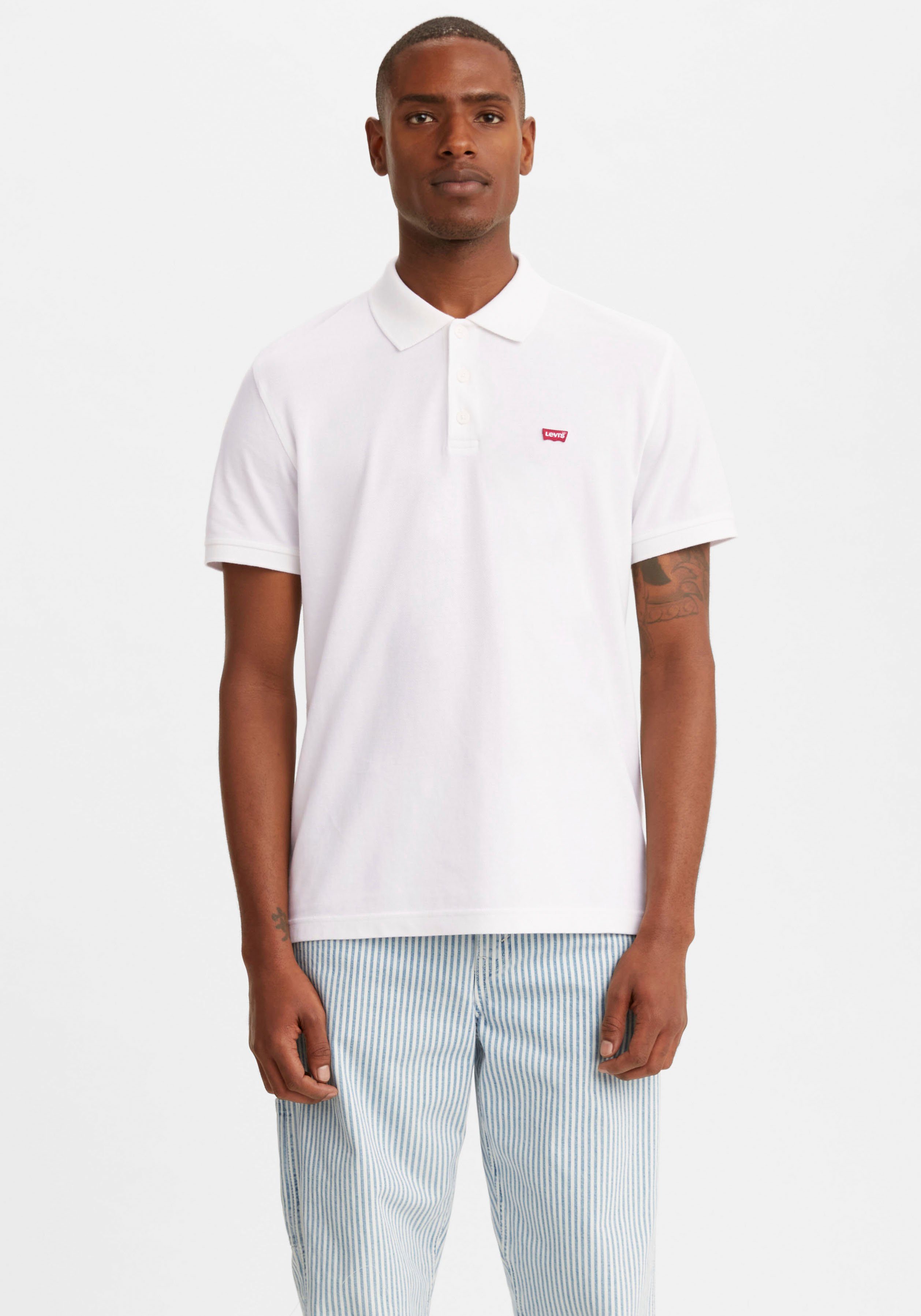 Levi's® Poloshirt LE NEW LEVIS HM POLO mit kleinem Batwing-Logo weiß | Poloshirts