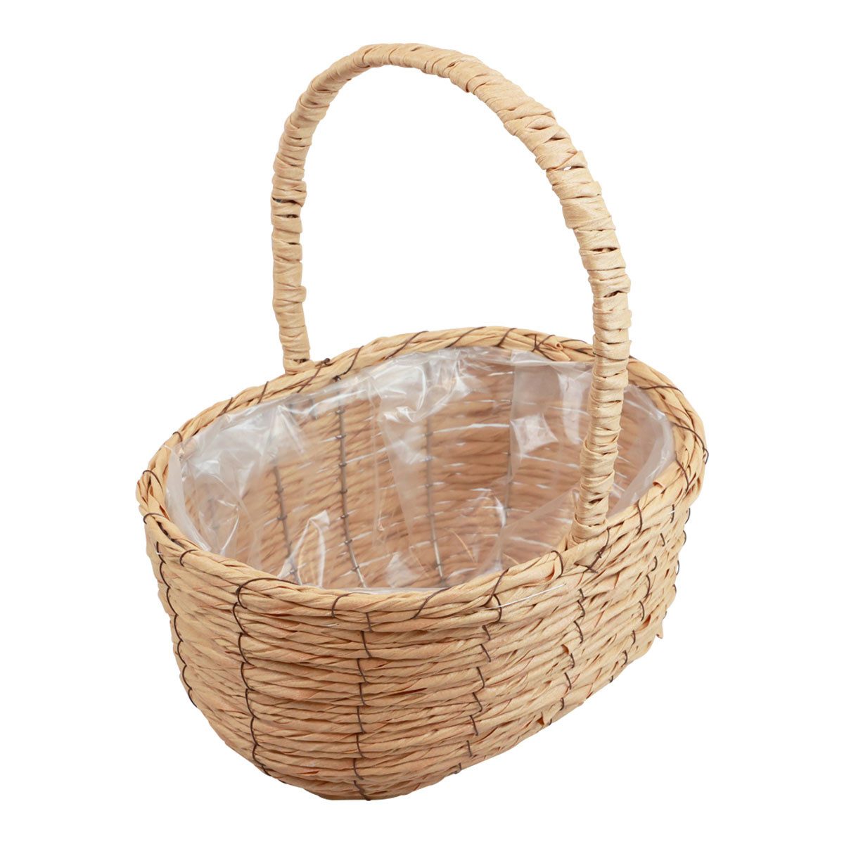 Dekokorb Korb mit Henkel - Pflanzkorb Präsentkorb 31x23x36 cm künstlich