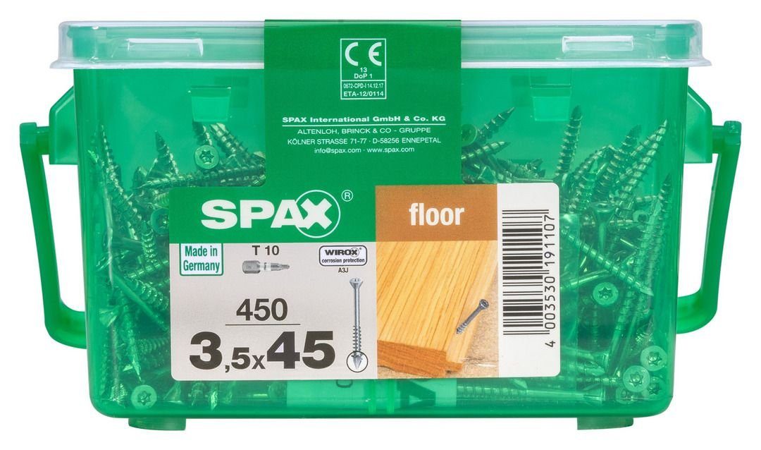 SPAX Terrassenschraube Spax Dielenschrauben 3.5 x 45 mm TX 10 - 450 Stk.