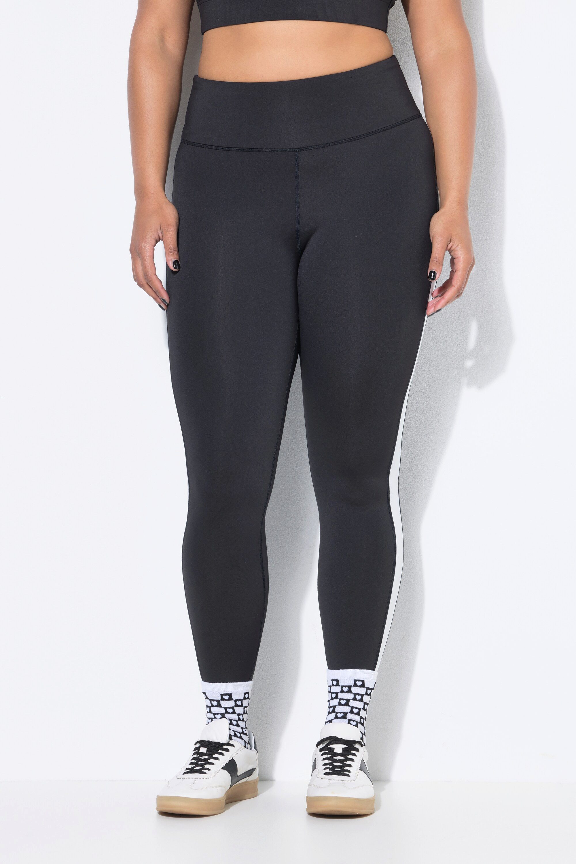 Studio Untold Funktionshose Sport-Tights Elastikbund Seitenstreifen günstig online kaufen