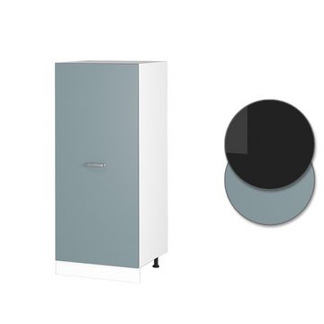 Vicco Schranksystem R-Line, Blau-Grau/Weiß, 60 cm mit offenen Regalen, und Tür