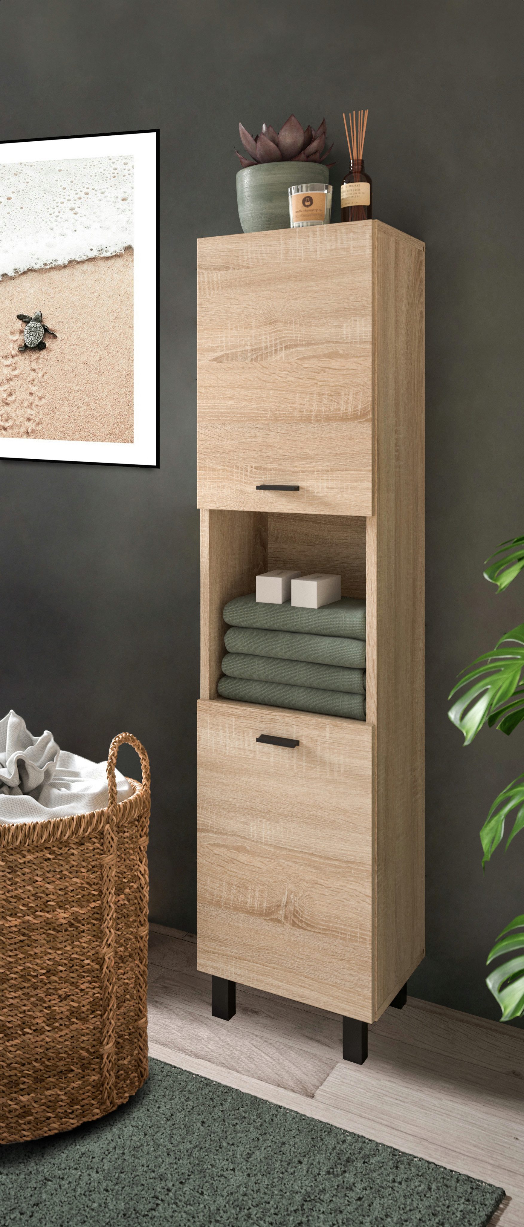 welltime Hochschrank Tampa, Höhe 125cm, hängend günstig online kaufen