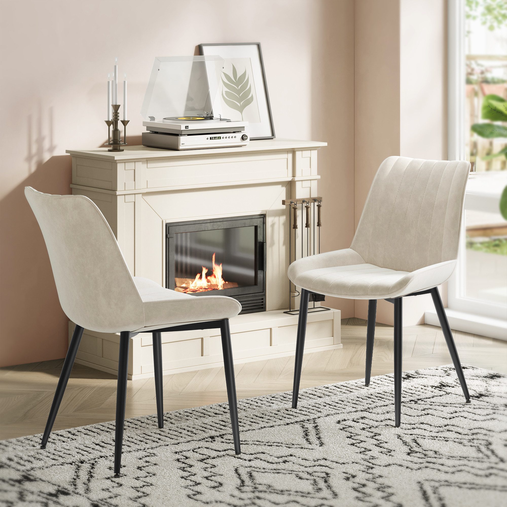 SONGMICS Esszimmerstuhl Stuhlset – Polsterstühle, Moderner Küchenstuhl. Sam günstig online kaufen