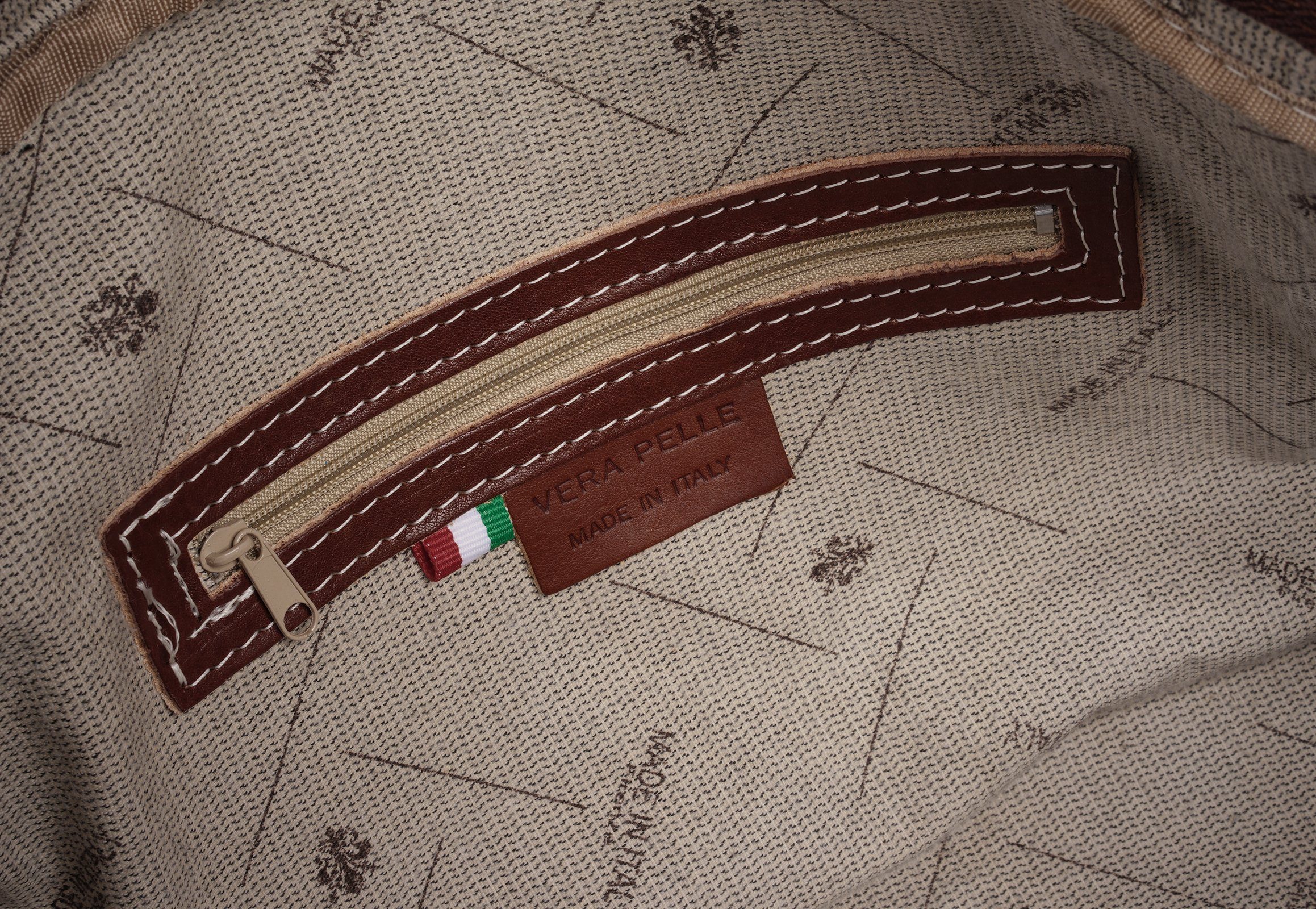 Piké Reisetasche (1-tlg), echt Leder, Made in Italy