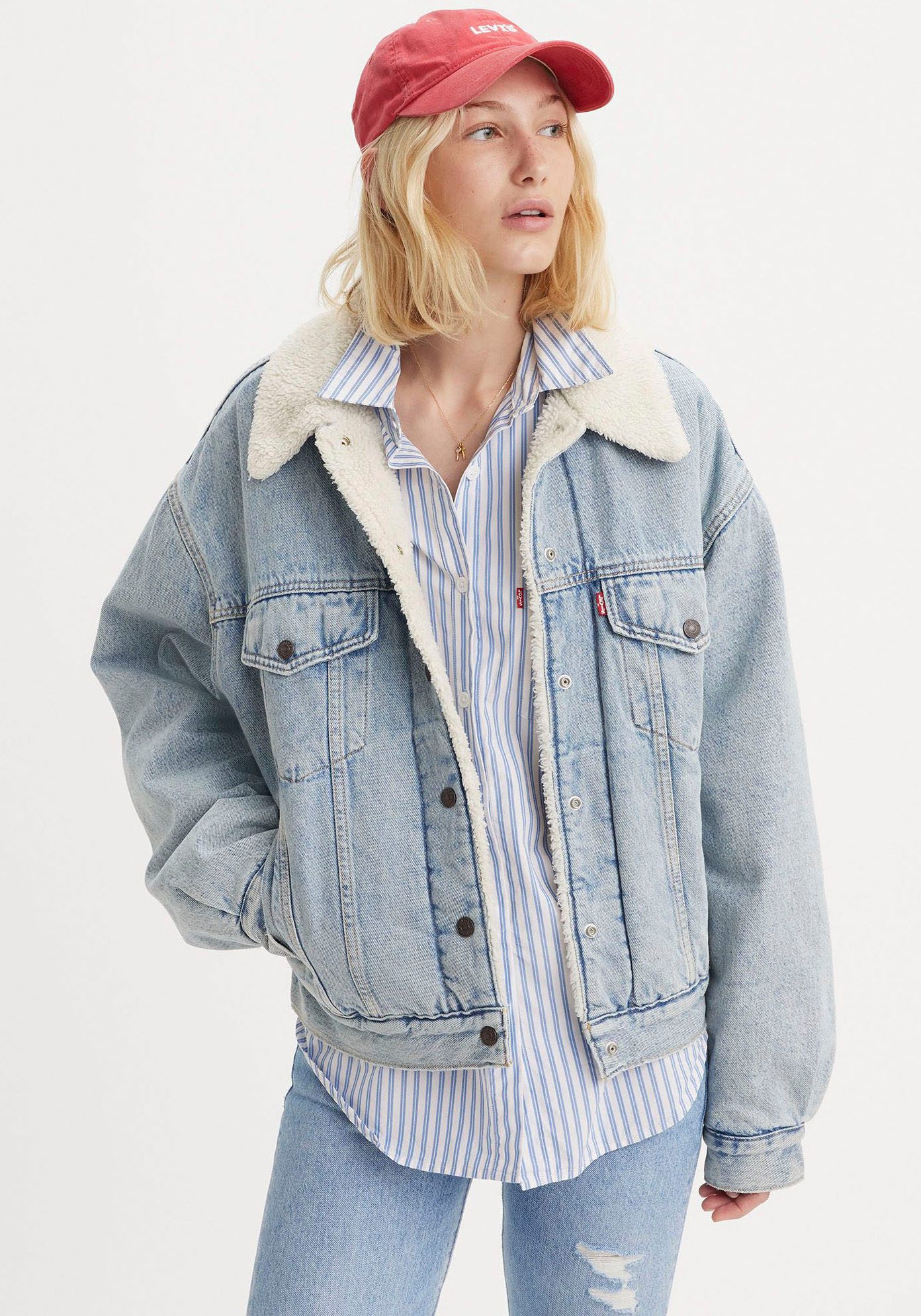 Levi's® Jeansjacke SHERPA TRUCKER mit Teddyplüsch günstig online kaufen