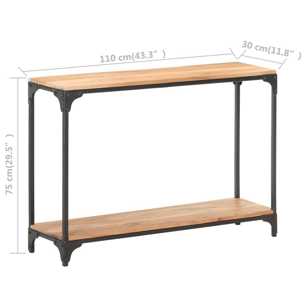 Massivholz Beistelltisch 110x30x75 cm vidaXL Konsolentisch Akazie