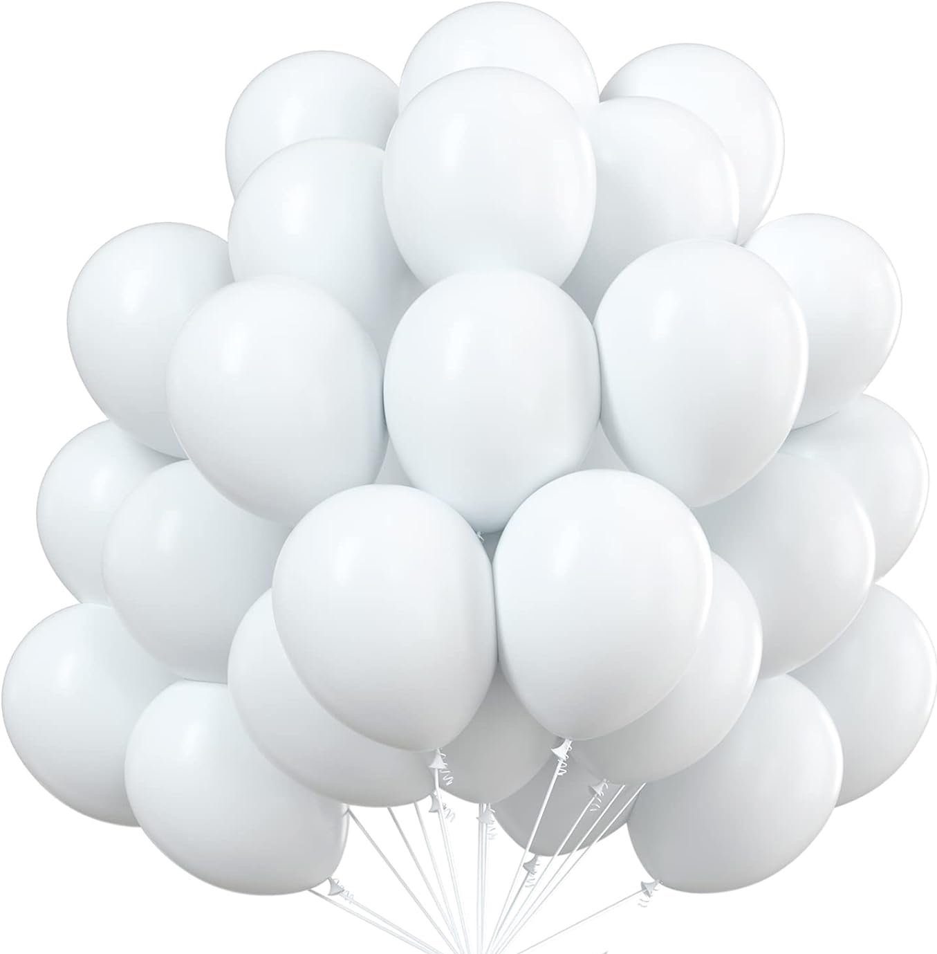 Dekotalent® Luftballon 100x Luftballons Ballons Luftballon für Luft und Helium weiß