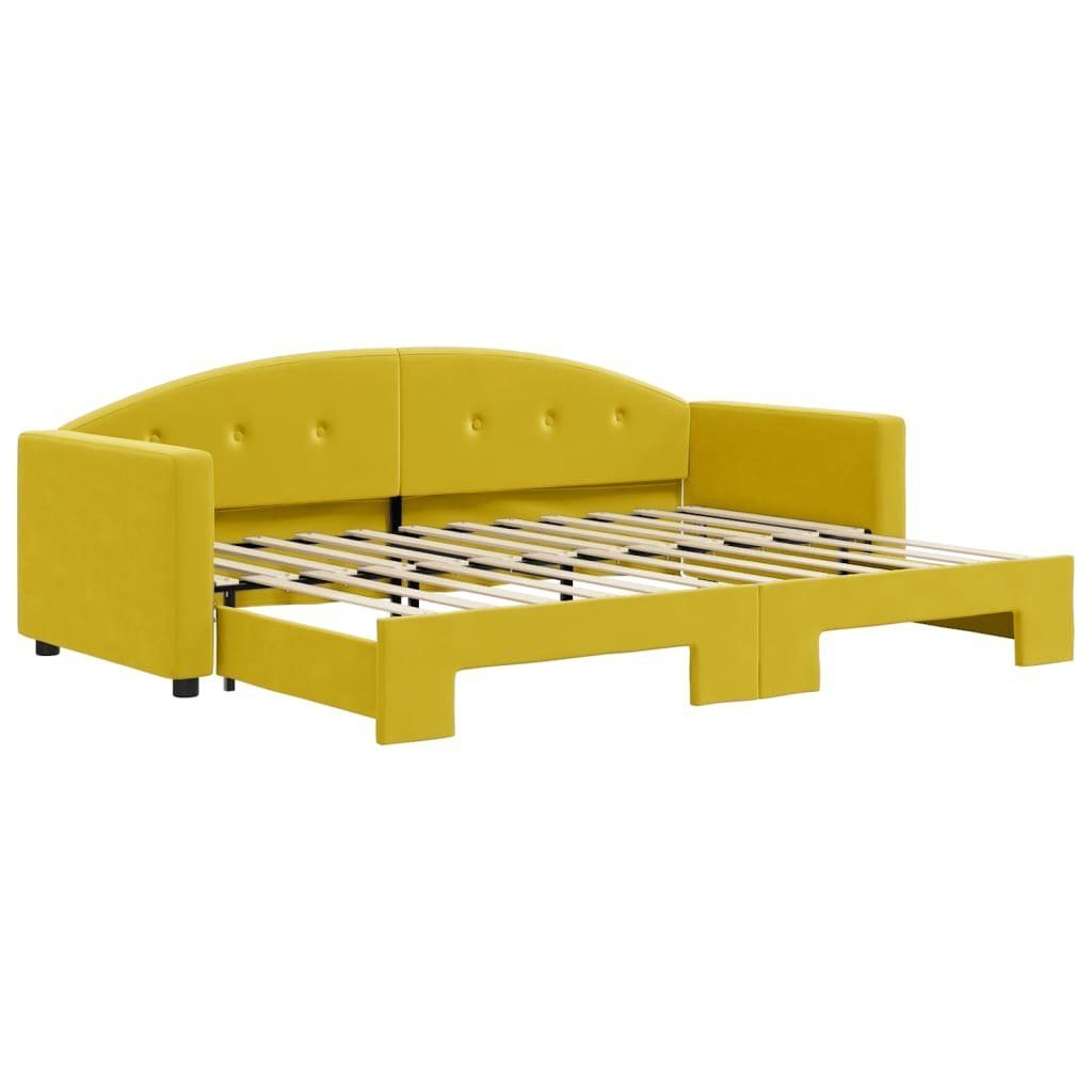 vidaXL Bett Tagesbett Ausziehbar Gelb 80x200 günstig online kaufen