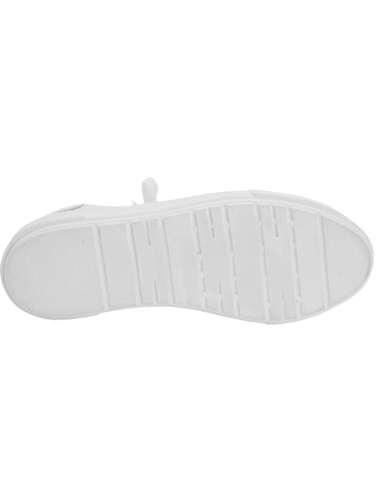 Desa Damen-Sneaker aus Leder – Elastische Schnürsenkel, flacher Absatz Mokassin