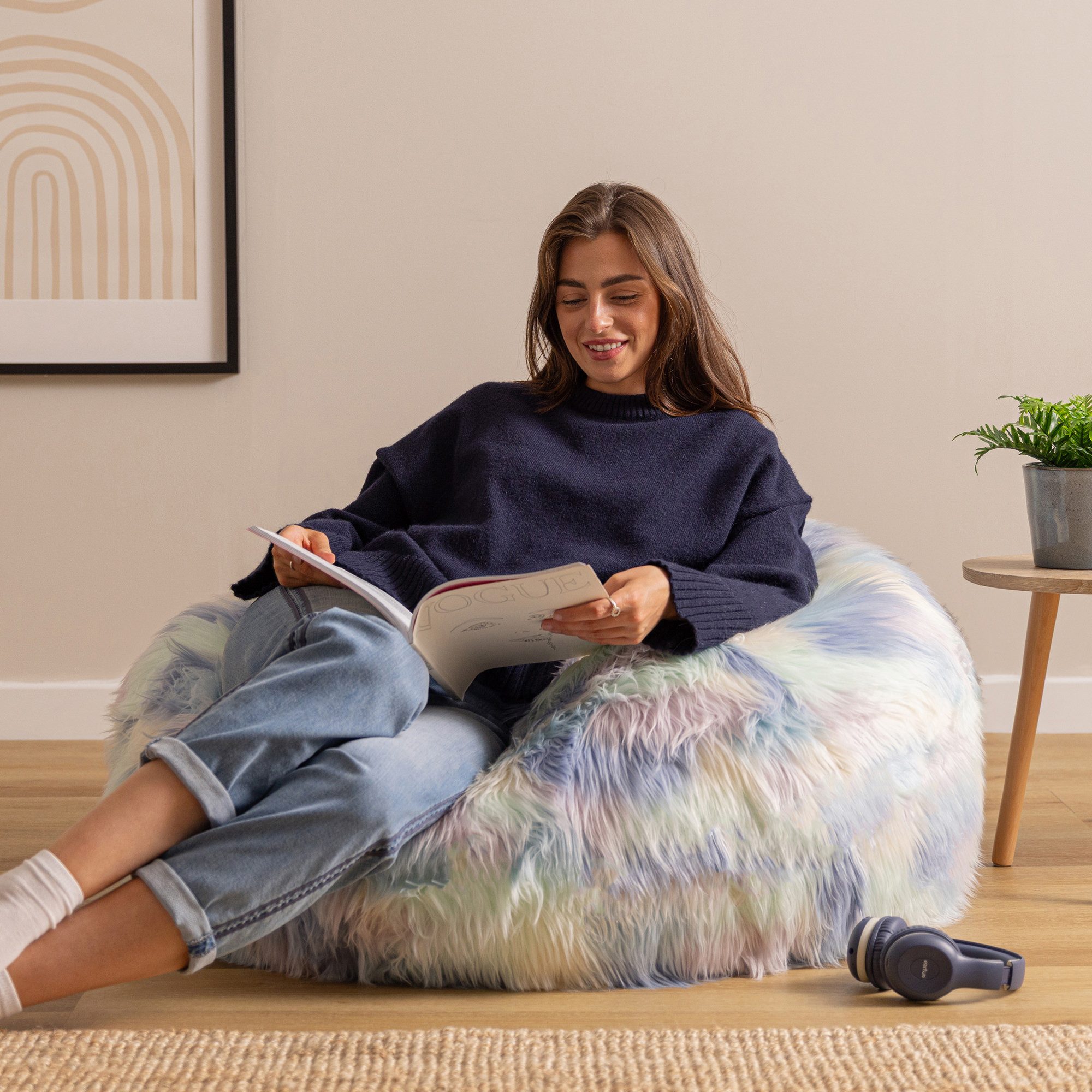 icon Sitzsack Erwachsene aus Kunstfell flauschig „Kingston“, 85x50cm, Made günstig online kaufen