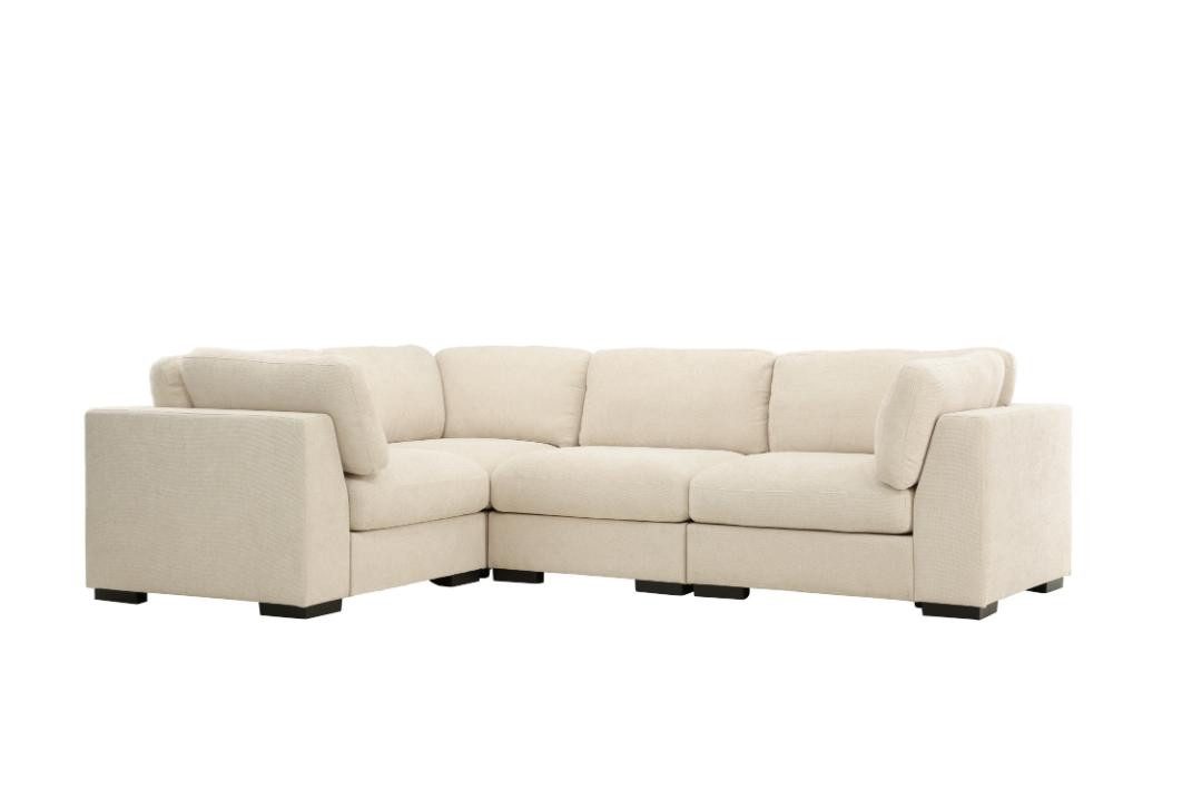 ebuy24 Sofa Salerno Ecksofa beige.