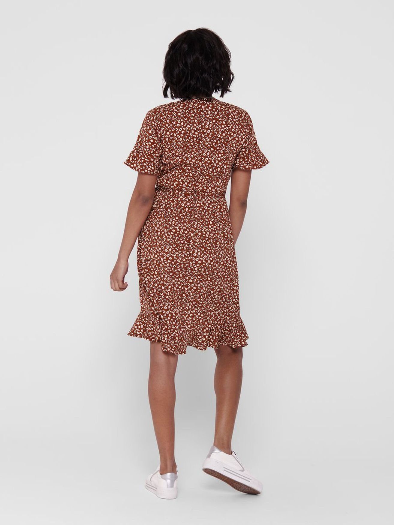 ONLY Shirtkleid (knielang, 1-tlg) ONLOLIVIA S/S WRAP DRESS WVN NOOS