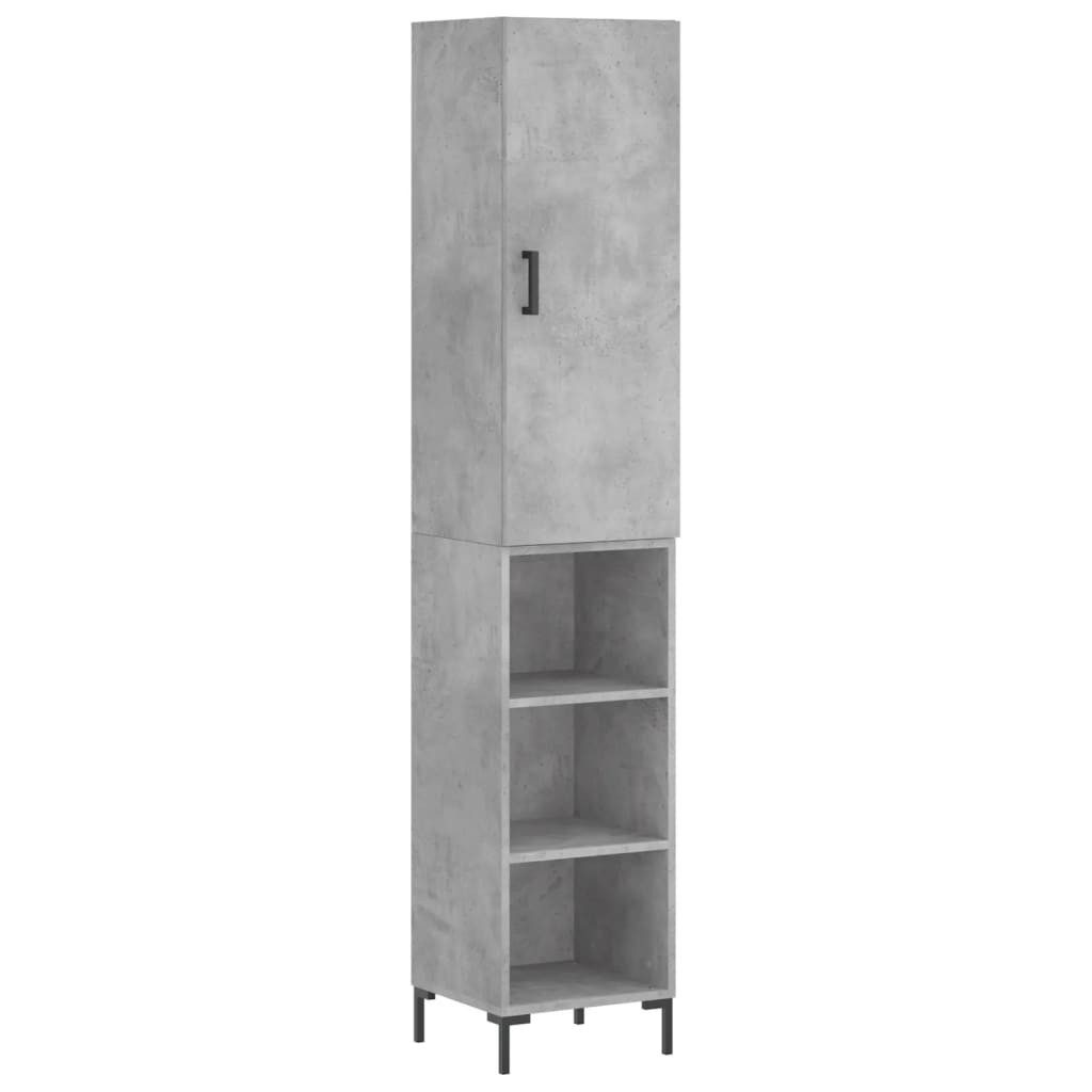vidaXL Highboard Highboard Betongrau 34,5x34x180 cm günstig online kaufen
