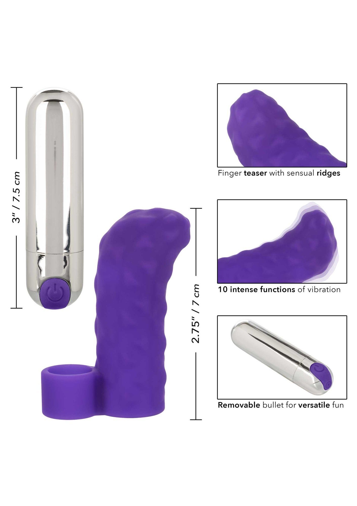 Novelties Rechargeable Finger-Vibrator Tickler Exotic Vibrator California lila Finger -