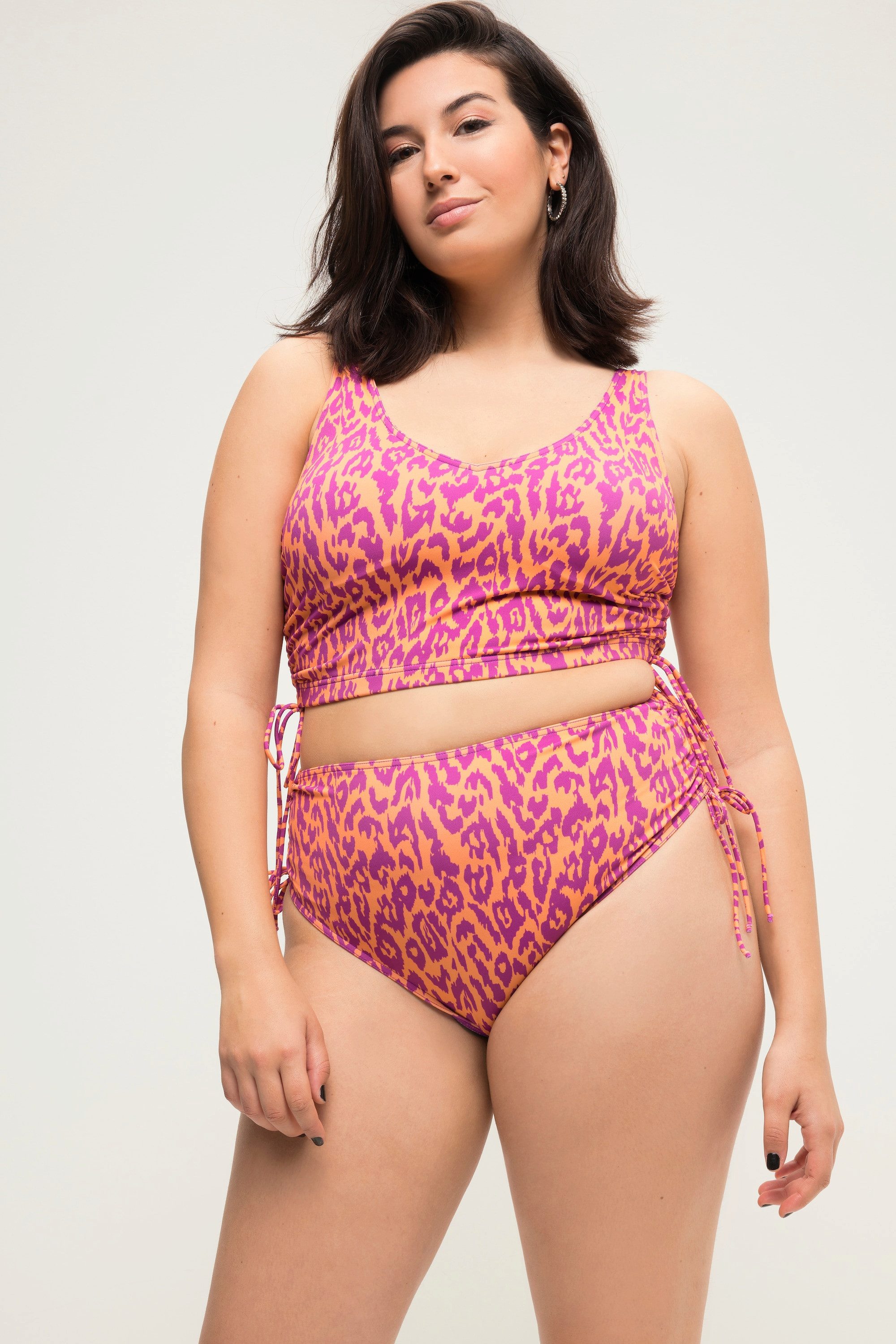 Studio Untold Soft-BH Bikini-Slip Color-Leo seitliche Bänder