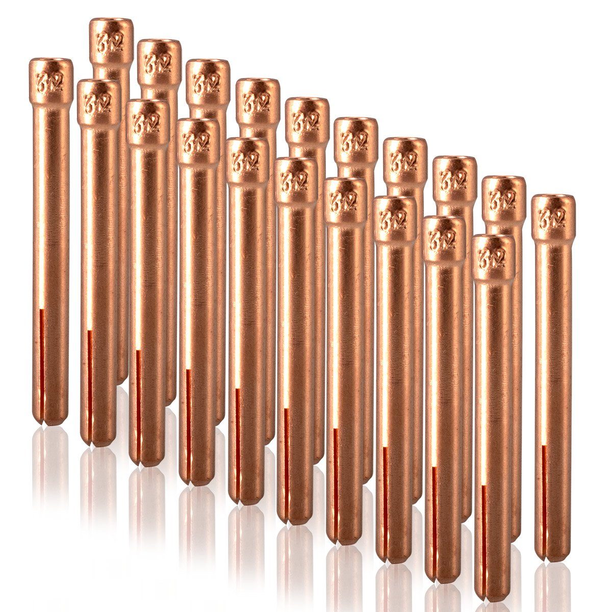 STAHLWERK Elektrowerkzeug-Set 20er Set Spannhülsen 3,2 mm WP SR Binzel 17 18 26