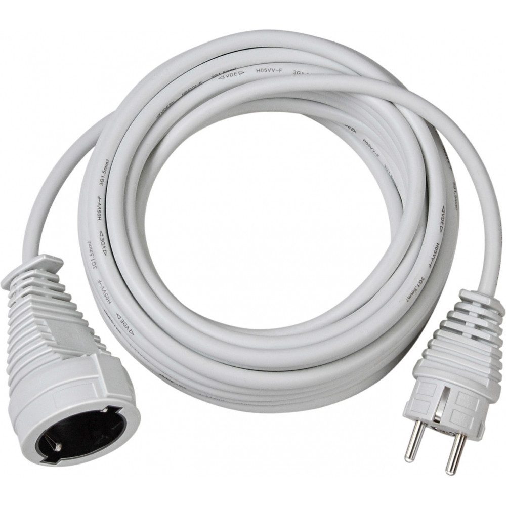 Brennenstuhl Brennenstuhl Verlängerungskabel 5m - Kabel Akku Brennenstuhl Verlängerungskabel 5m,weiß, Retail, CO2-neutraler Versand
