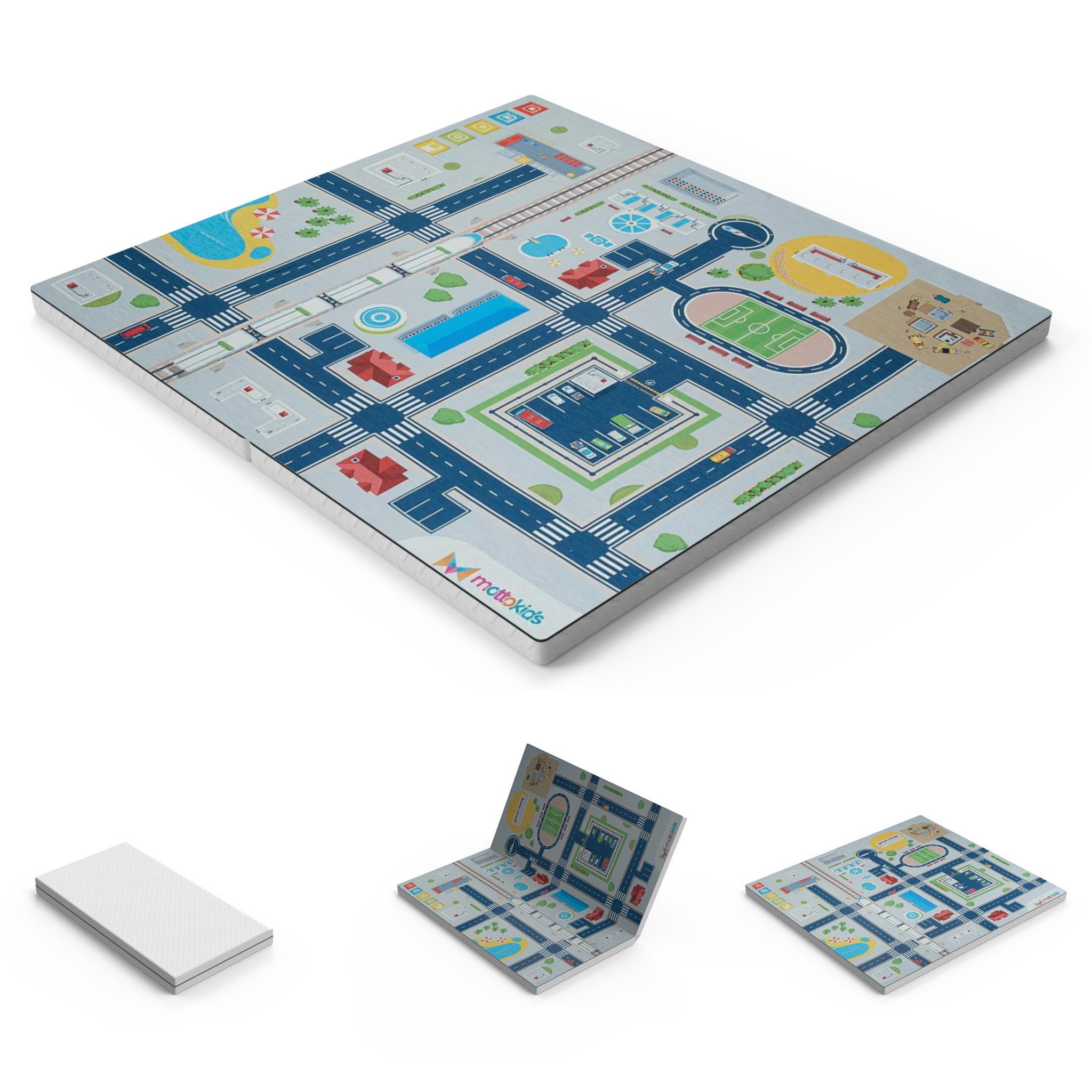 gowoll Spielmatte Baby Krabbelmatte Kinder Faltbar 6 cm Dicke, 140x130 Mott günstig online kaufen