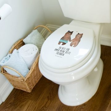 Mr. & Mrs. Panda WC-Sitz Bär Freundin - Weiß - Geschenk, Toilette, Klodeckel, Toilettendeckel, (1-St), UV-beständiger Druck