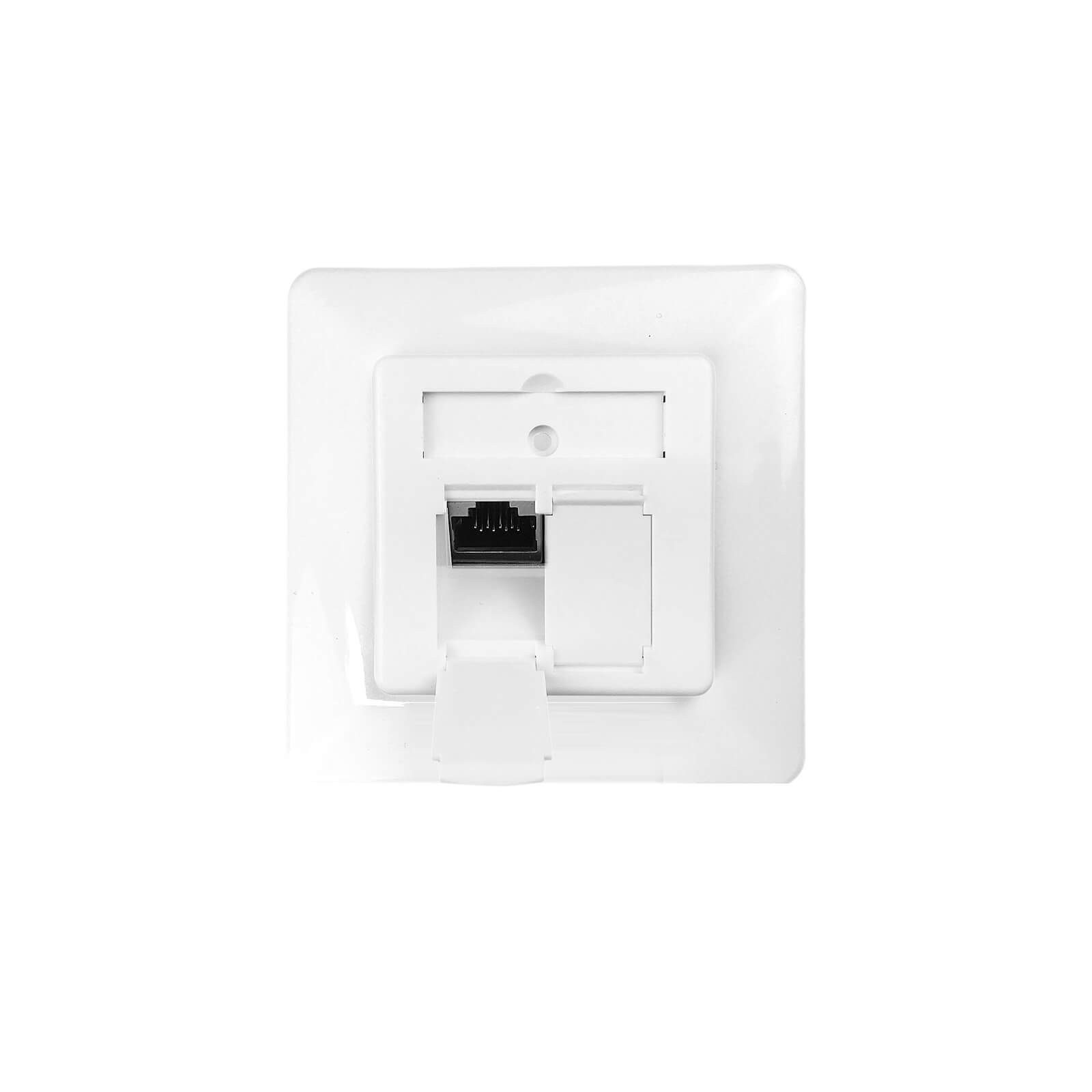 ProfiPatch ProfiPatch Netzwerkdose Unterputz Cat.6 250MHz 2-Port geschirmt weiß Netzwerk-Adapter