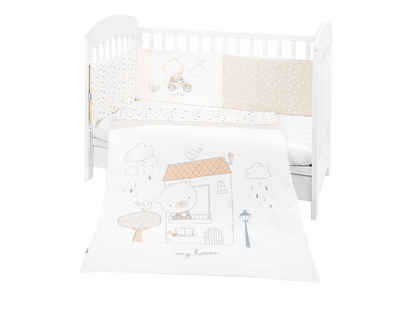 Babybettwäsche Bettwäsche 4-teilig Decke, Kikkaboo, Baumwolle, 4 teilig, 135 x 95 cm Bezug Nestchen Bett 120 x 60 cm