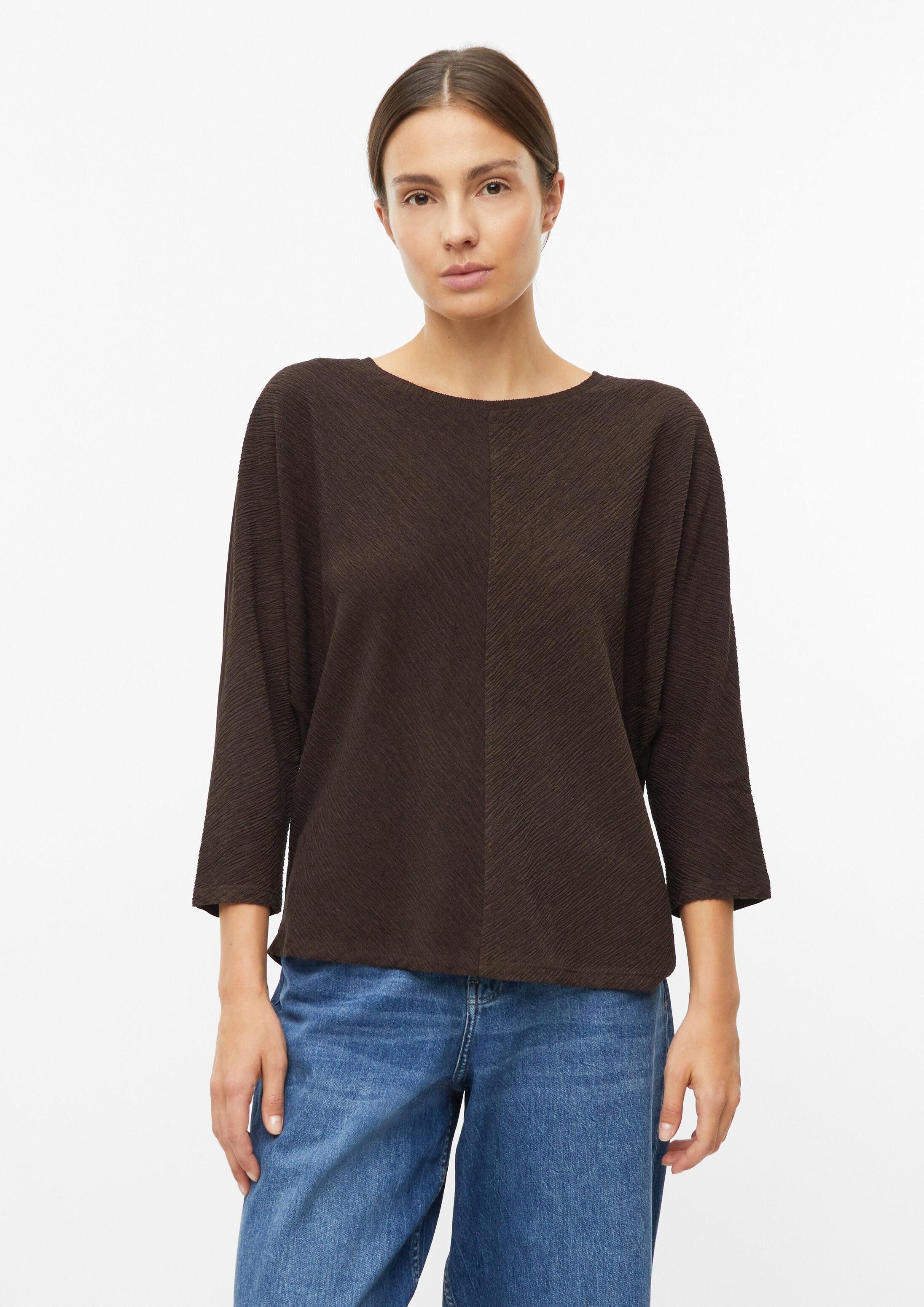 s.Oliver 3/4-Arm-Shirt T-Shirt Fabricmix-Shirt mit Fledermausarm