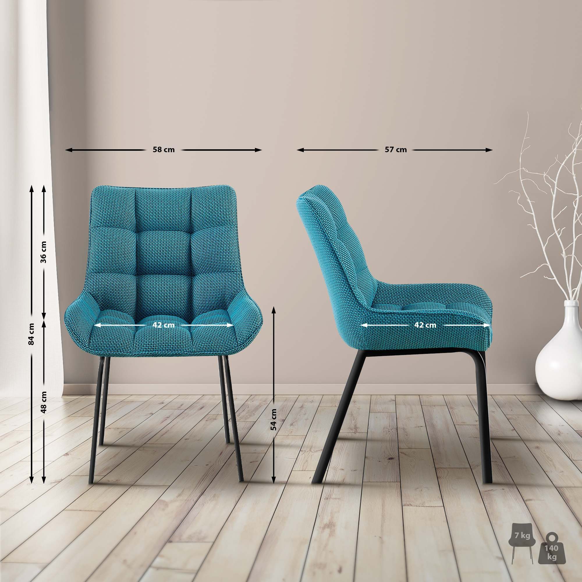 CLP Esszimmerstuhl Saranda (2er Set), stilvoller günstig online kaufen