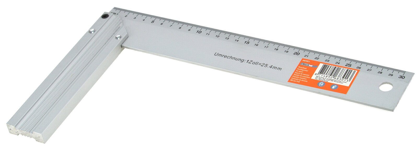 Anschlagwinkel 300mm, Länge: cm - Alu Winkelmesser 90° Schreinerwinkel L:30