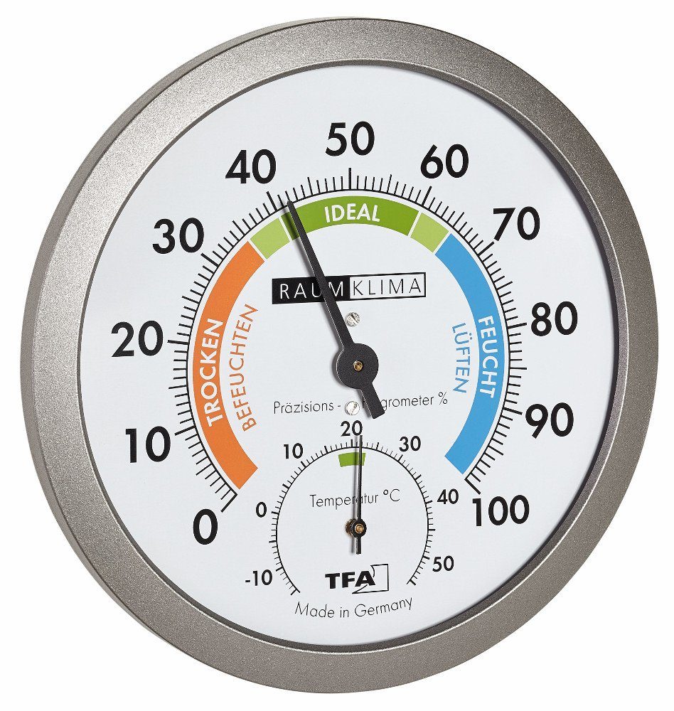 Raumthermometer Präzision Thermo-Hygrometer TFA 45.2042.50 Raumklimaüberwachung