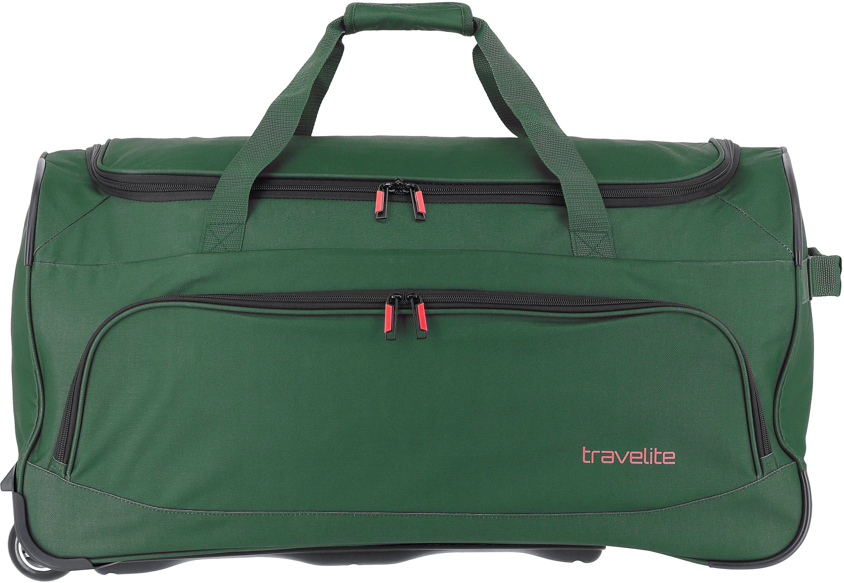 travelite Reisetasche Basics Fresh 71 cm Duffle Bag mit Rollen, große Duffle Bag aus strapazierfähigem Material, ideal als Reisegepäck