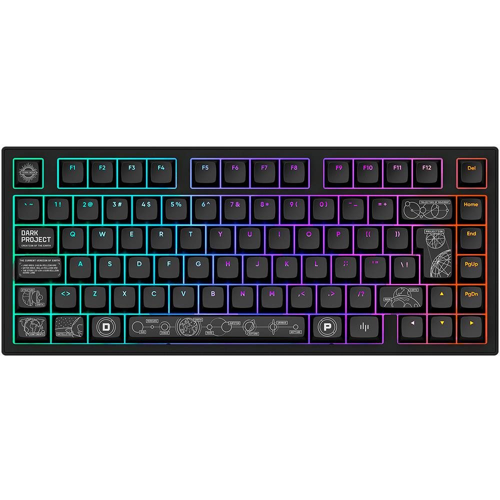 Dark Project Terra Nova Black Premium Mechanische Tastatur Aluminium Gaming-Tastatur (Mechanisch, Hot-Swap, Anti-Ghosting, RBG, mehrsprachig, kabellos) – Bild 2 von 5