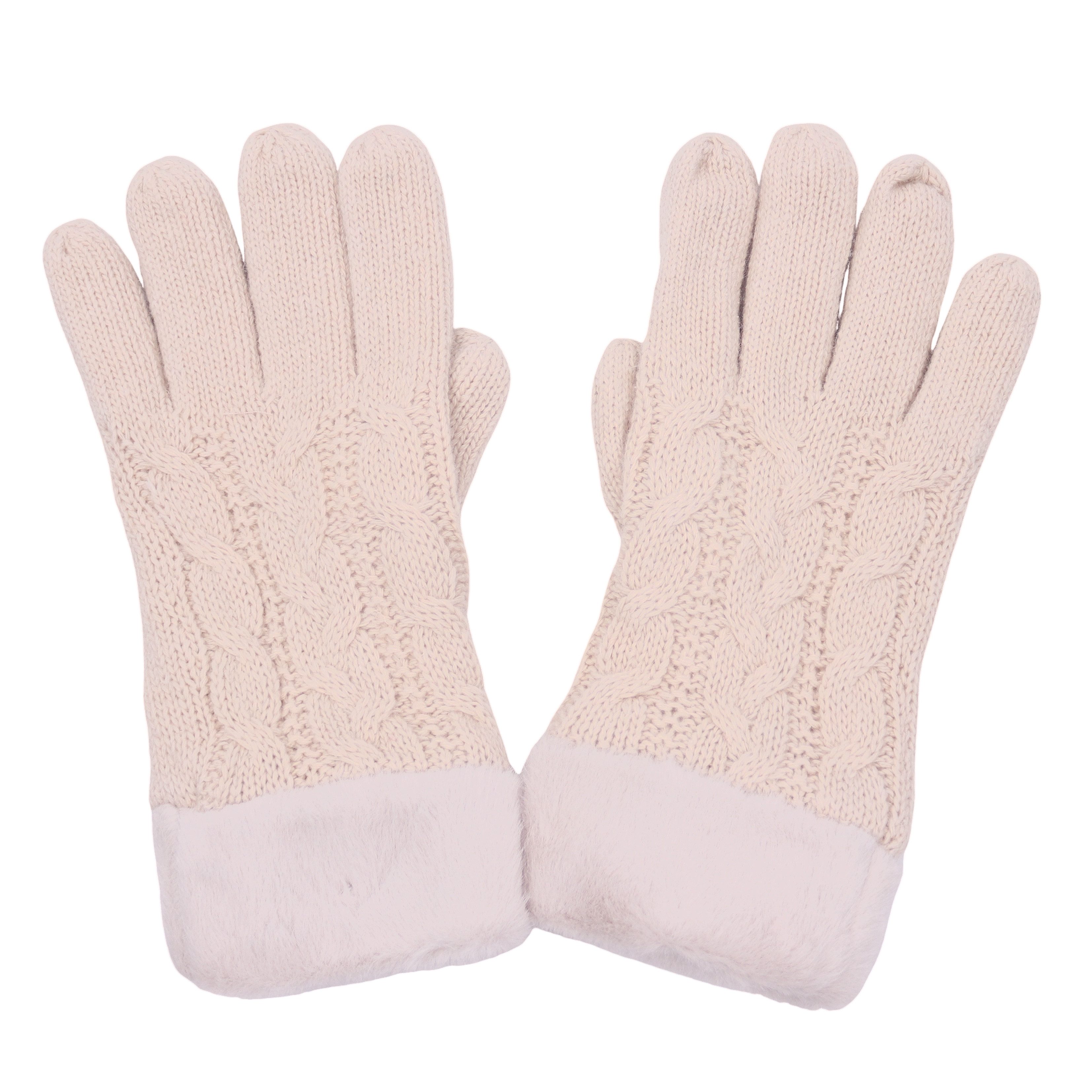MIRROSI Strickhandschuhe Damen Handschuhe warm Weich, Einheitsgröße, durch günstig online kaufen