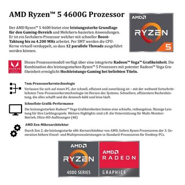 Meinpc Explorer 4600G Set Gaming-PC-Komplettsystem (27,00", AMD Ryzen 5 4600G, Radeon Vega, 32 GB RAM, 1000 GB SSD, Windows 11 Pro, Gamer, Gaming)