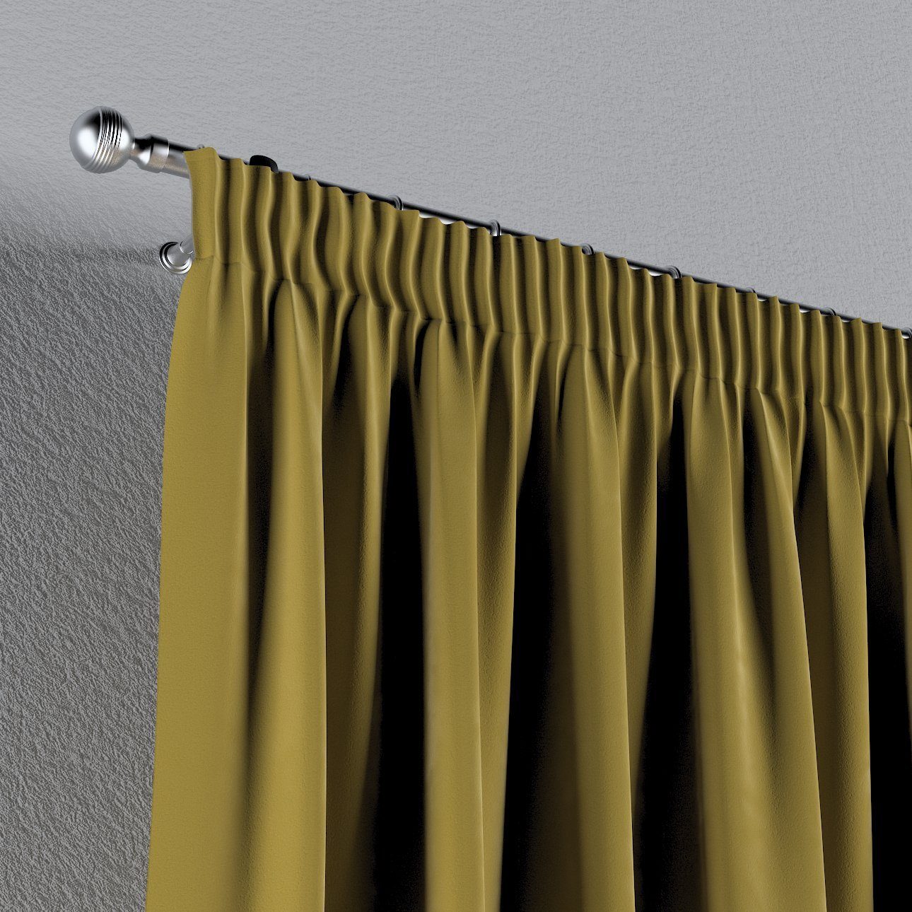 Vorhang Vorhang mit Velvet, cm, Kräuselband olivegrün Dekoria 130x100
