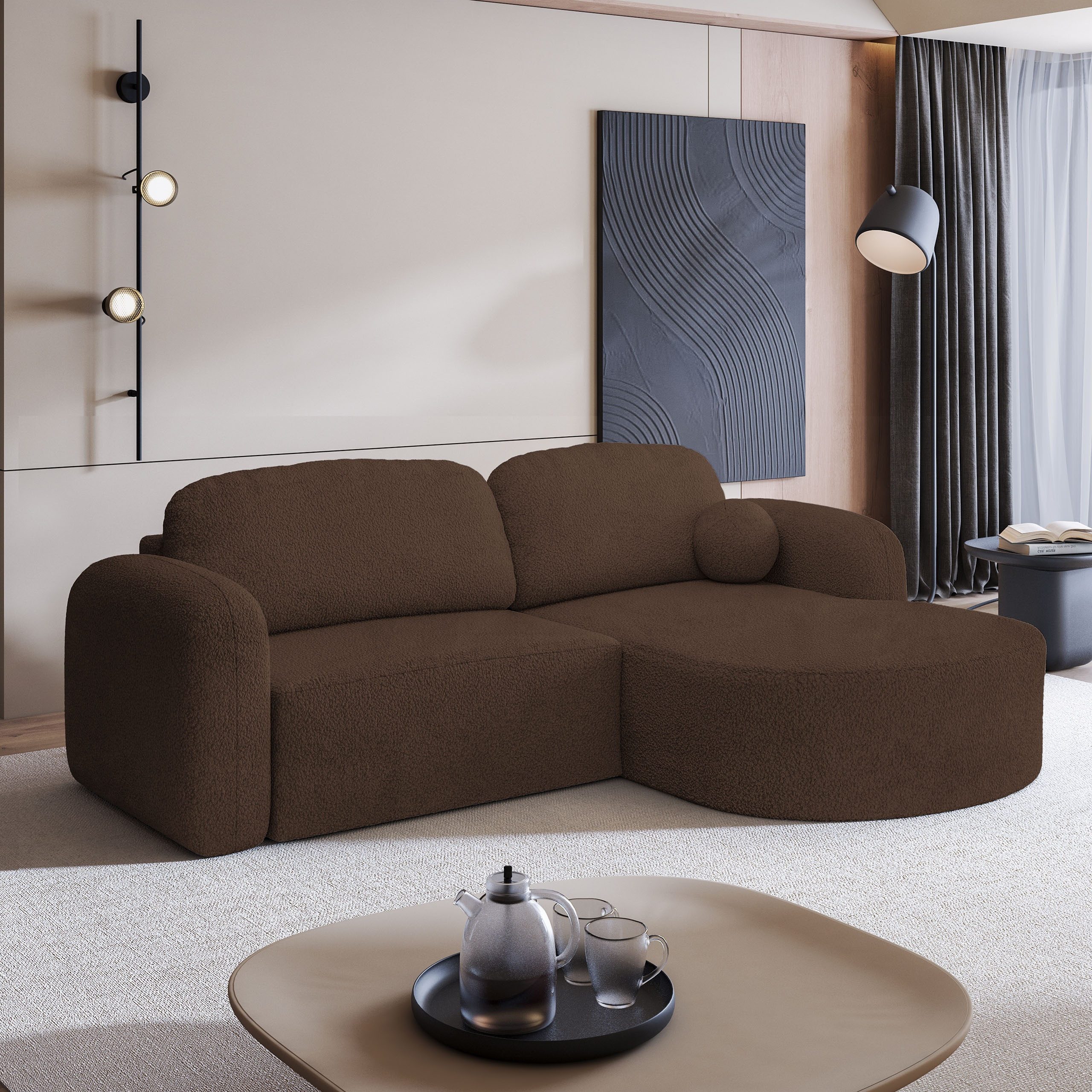 Masseno Ecksofa AMILIA mit Schlaffunktion L-Form, günstig online kaufen